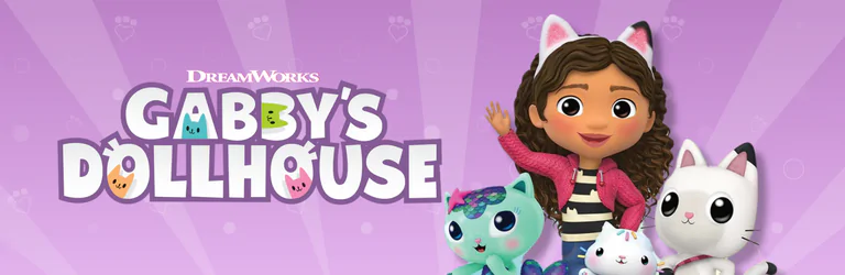 Gabbys Dollhouse věci produkty dárky banner mobil