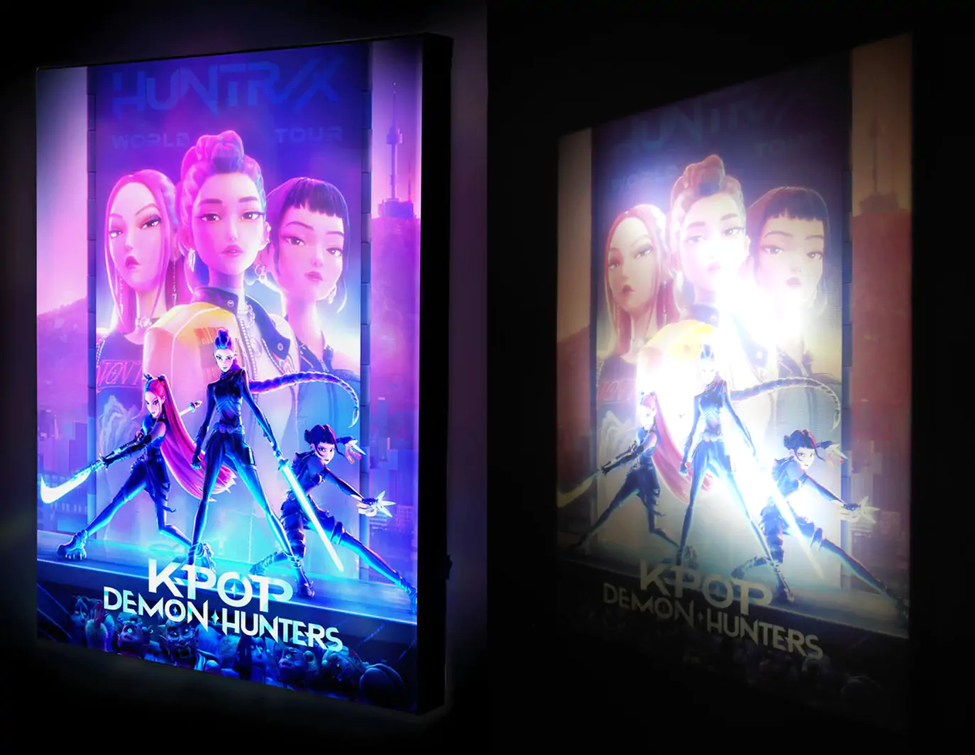 KPop Demon Hunters svítící plátno fotografii produktu