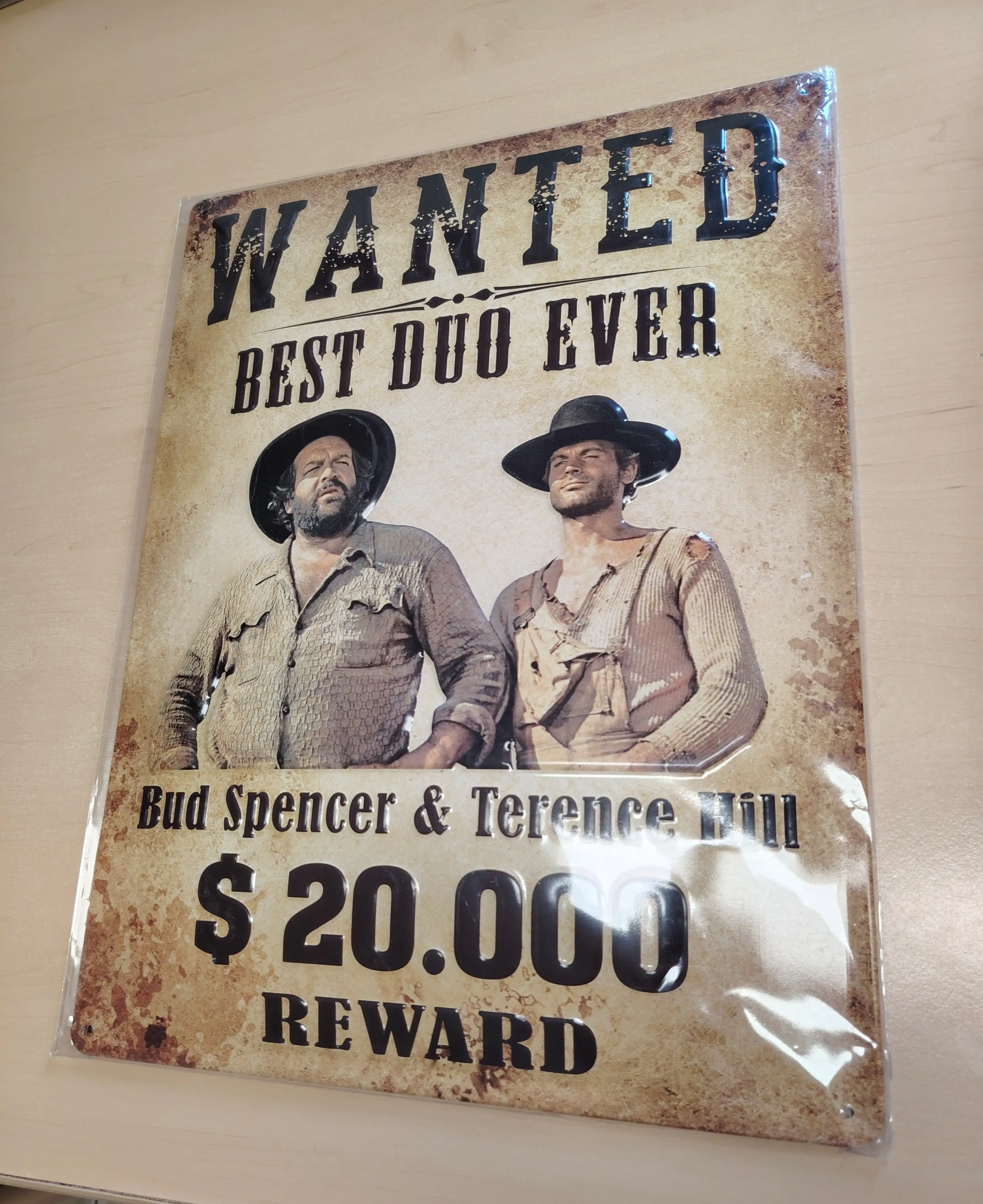 Bud Spencer & Terence Hill Plechová cedule Wanted 30 x 40 cm fotografii produktu