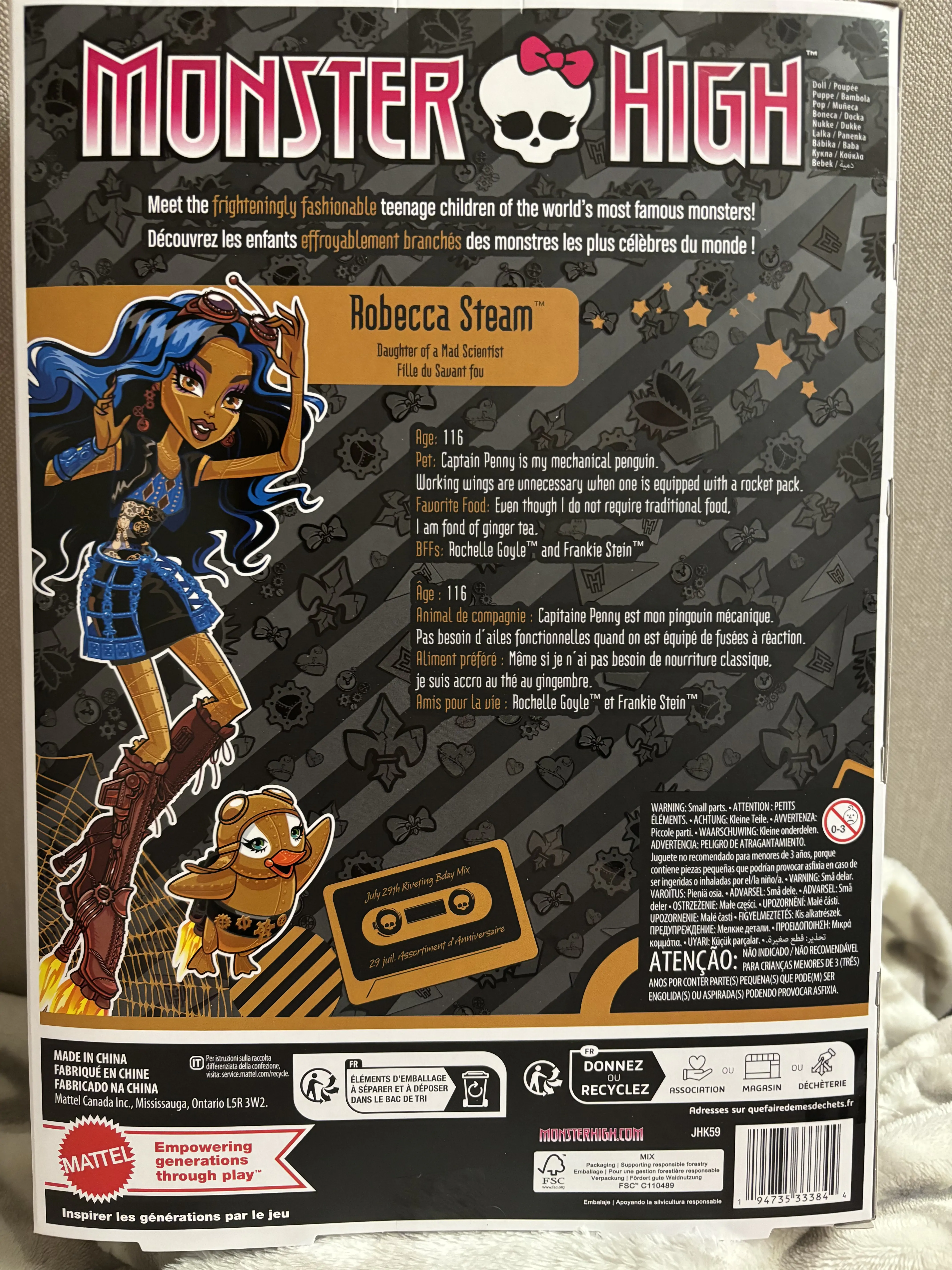 Sběratelská panenka Monster High Robecca Steam fotografii produktu