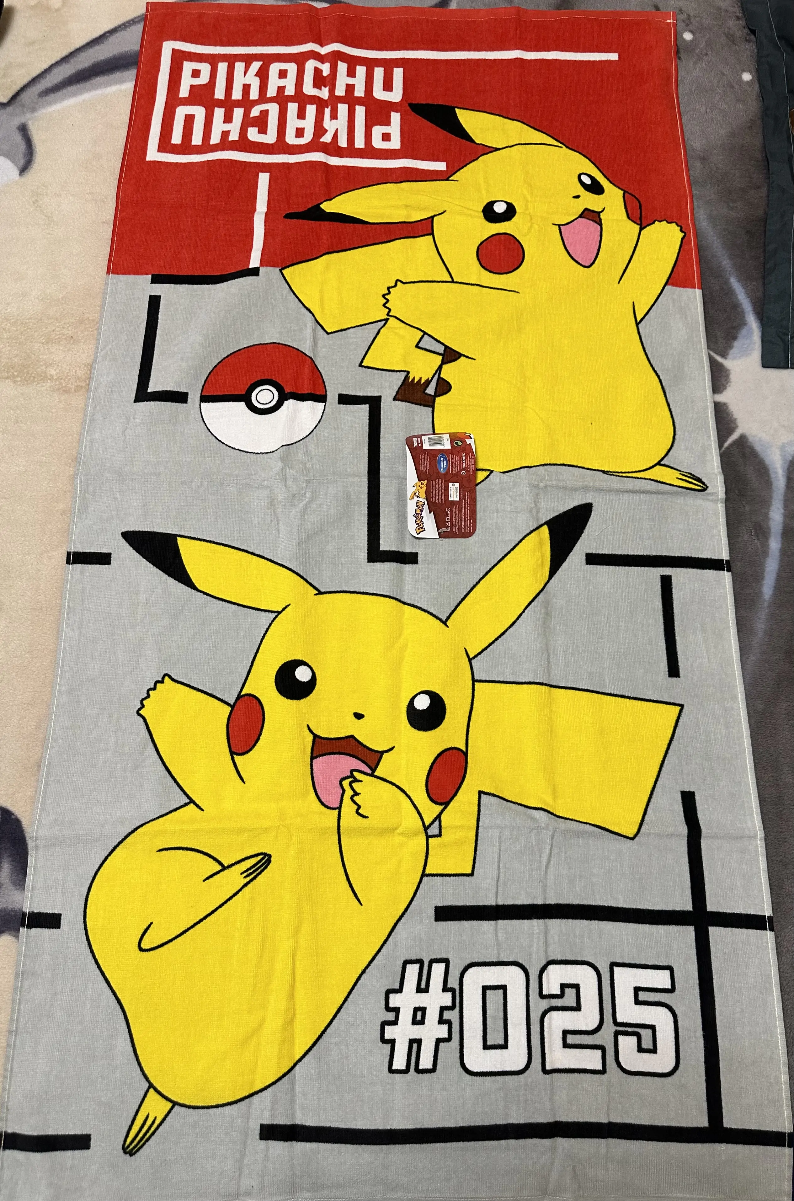 Pokemon Pikachu bavlněná plážová osuška fotografii produktu