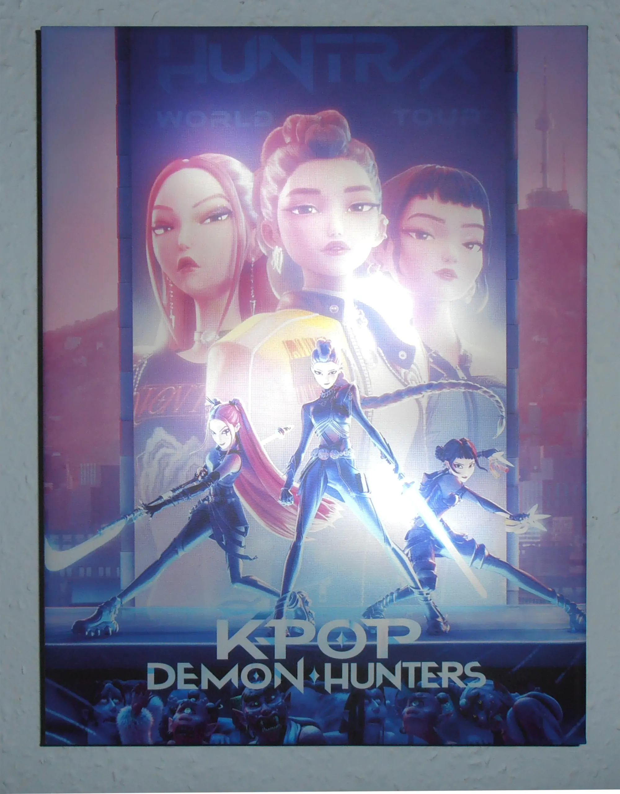 KPop Demon Hunters svítící plátno fotografii produktu