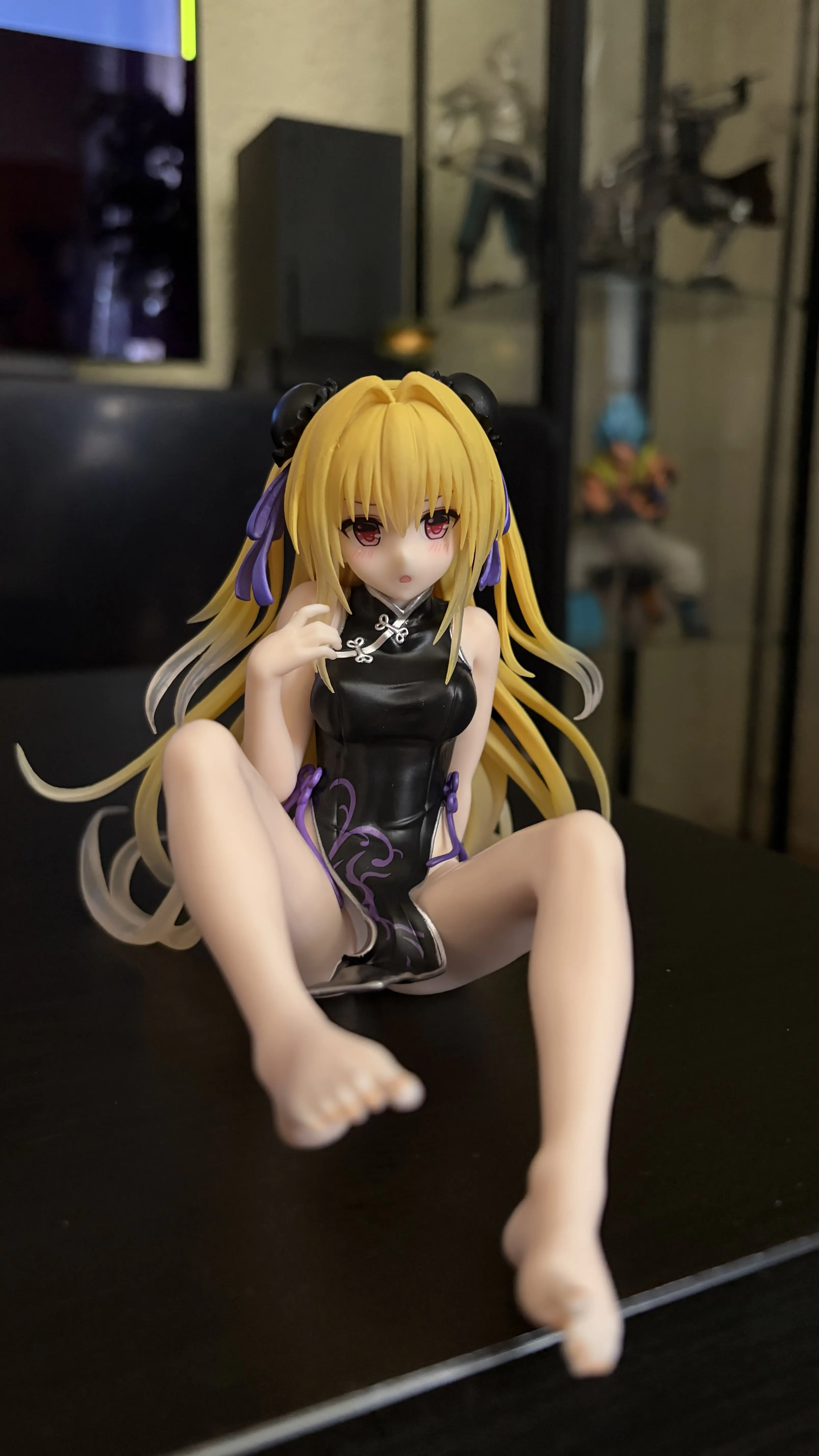To Love-Ru Darkness PVC Soška Stolní Roztomilá Figurka Golden Darkness (China Dress Ver.) Obnovená 13 cm fotografii produktu