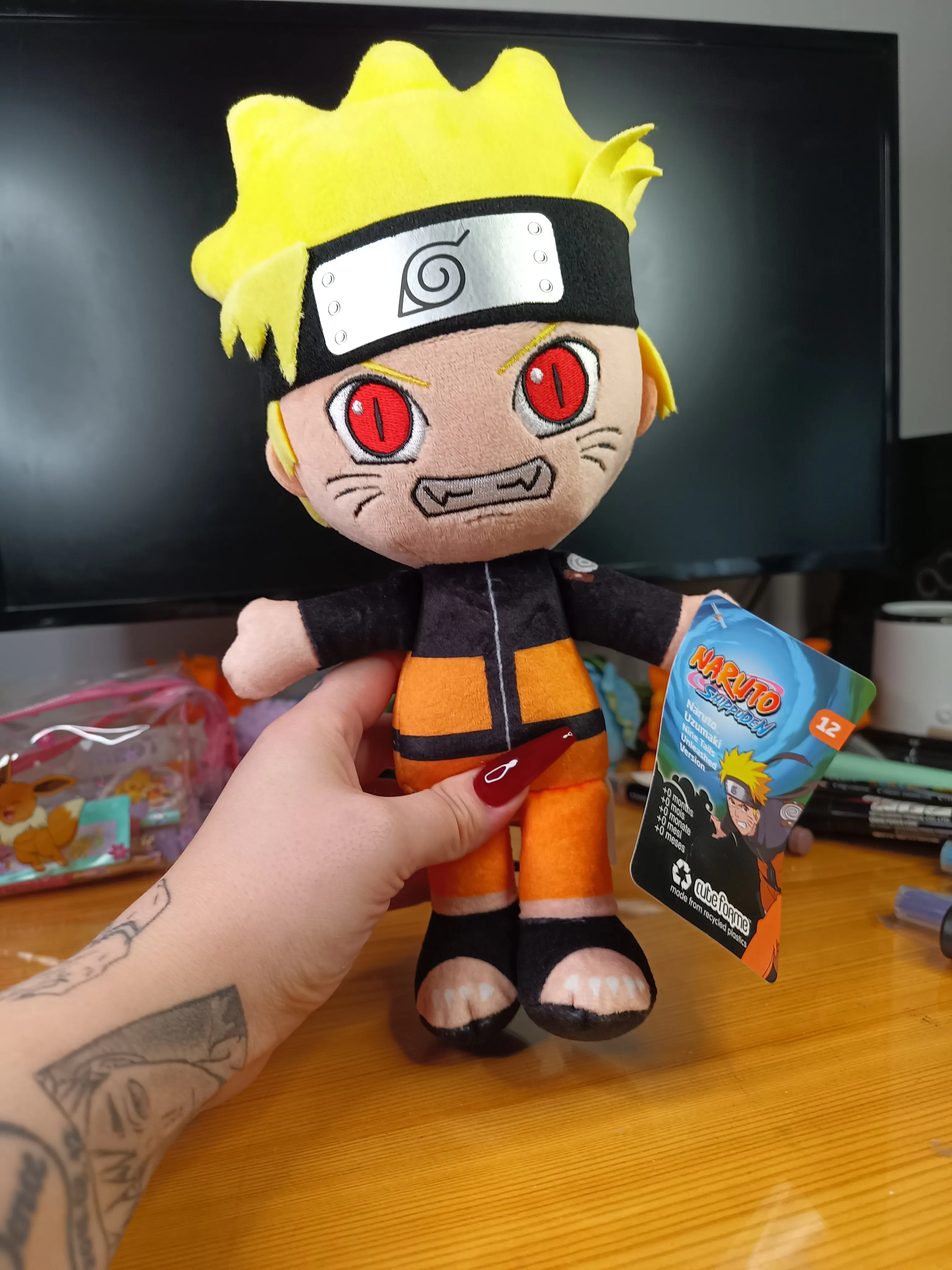 Naruto Shippuden Cuteforme plyšová figurka Naruto Uzumaki Nine Tails Unleashed verze 29 cm fotografii produktu