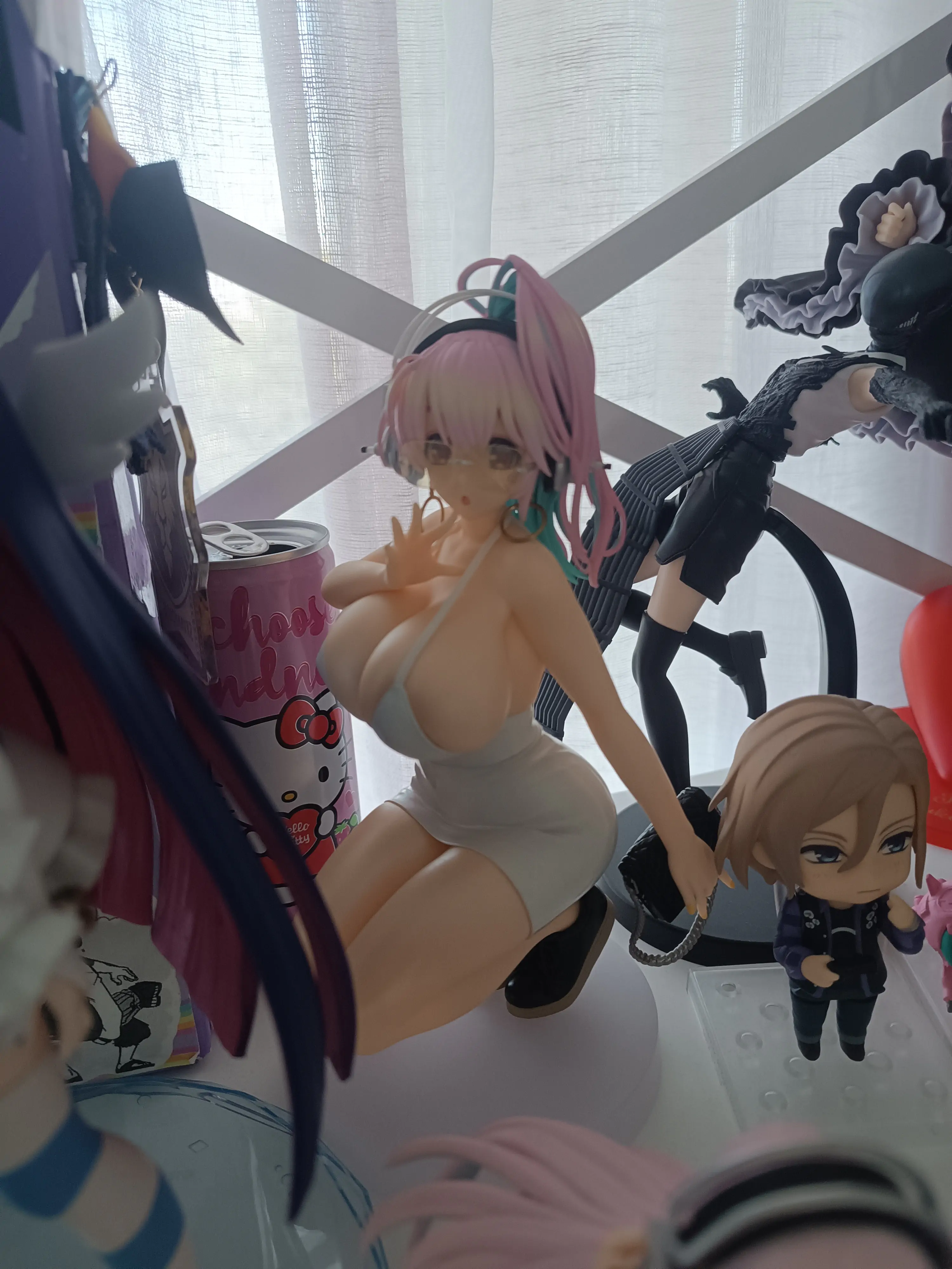 Super Sonico Pop Up Parade PVC socha Super Sonico: 15th Mini Dress Ver. L velikost 20 cm fotografii produktu