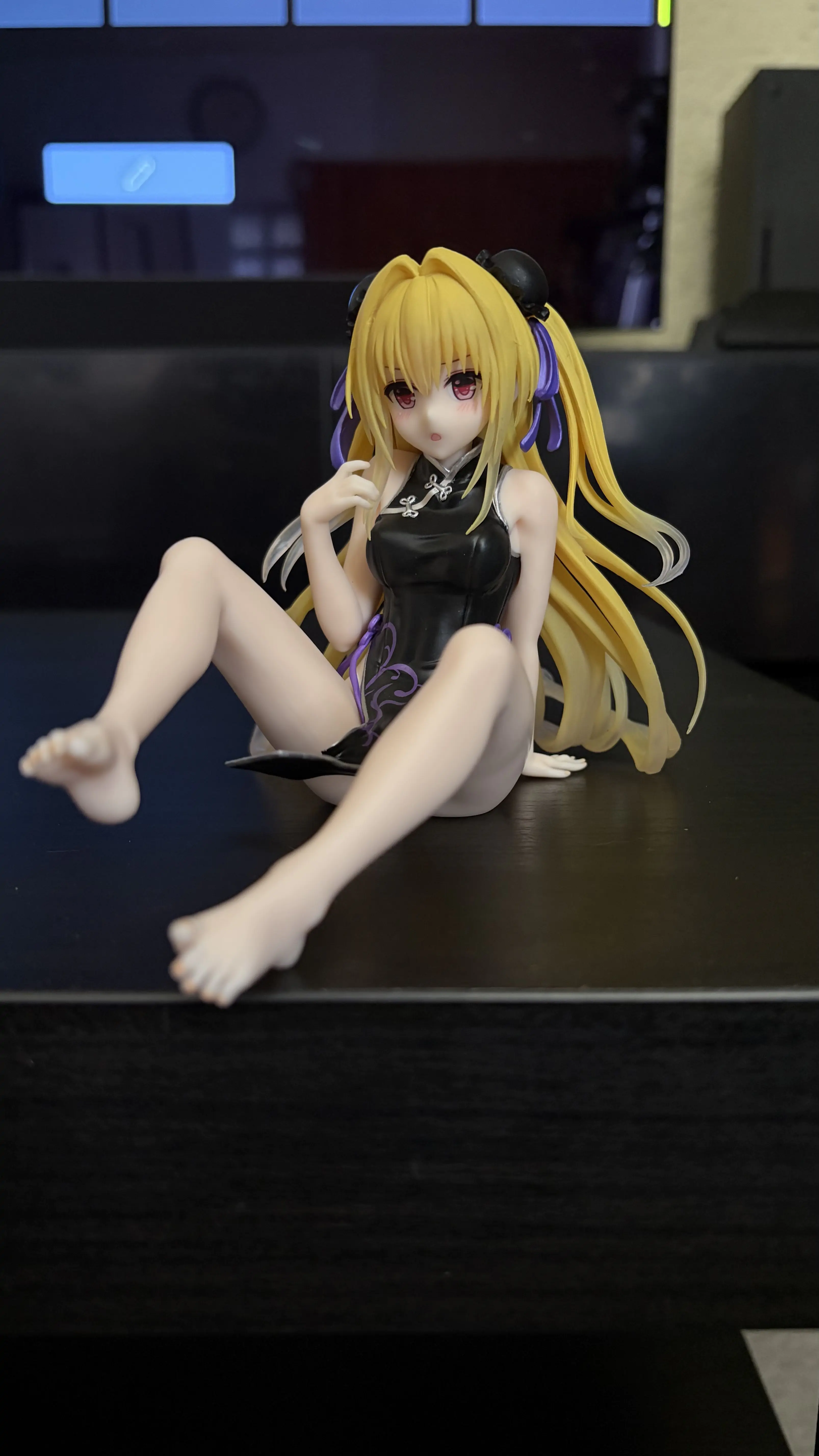 To Love-Ru Darkness PVC Soška Stolní Roztomilá Figurka Golden Darkness (China Dress Ver.) Obnovená 13 cm fotografii produktu