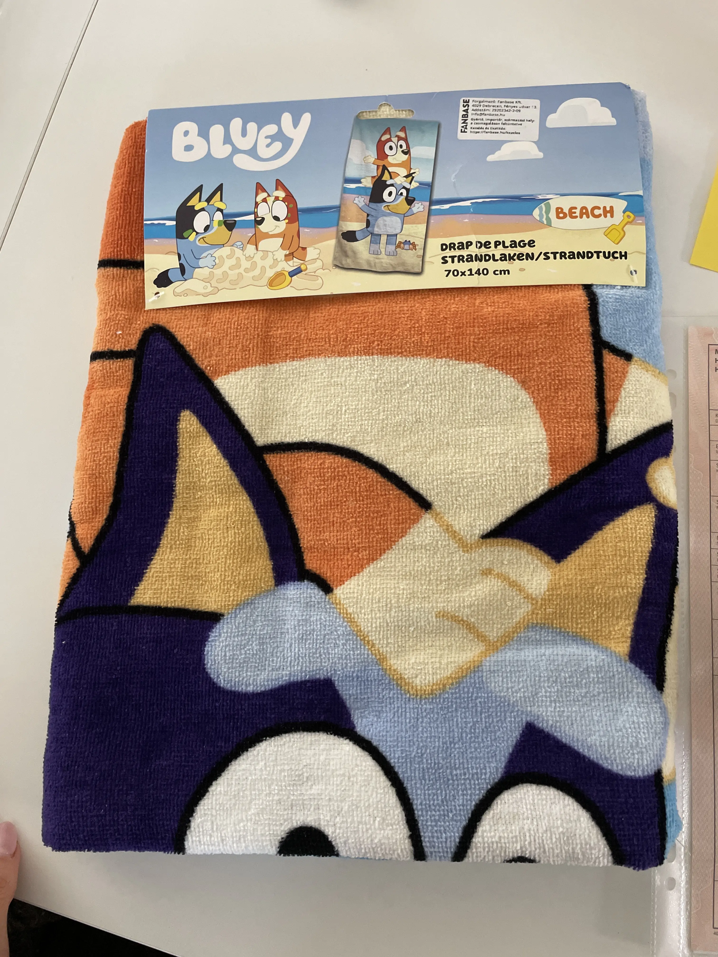 Bluey bavlněná plážová osuška fotografii produktu