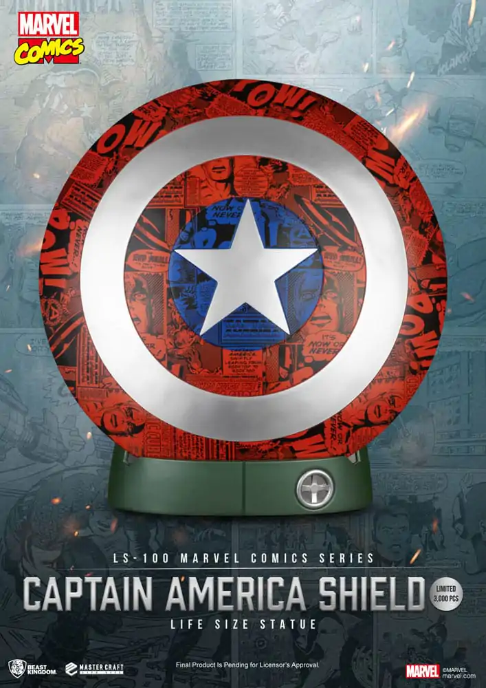 Marvel Comics PVC Captain America Štít Socha v životní velikosti 64 cm fotografii produktu
