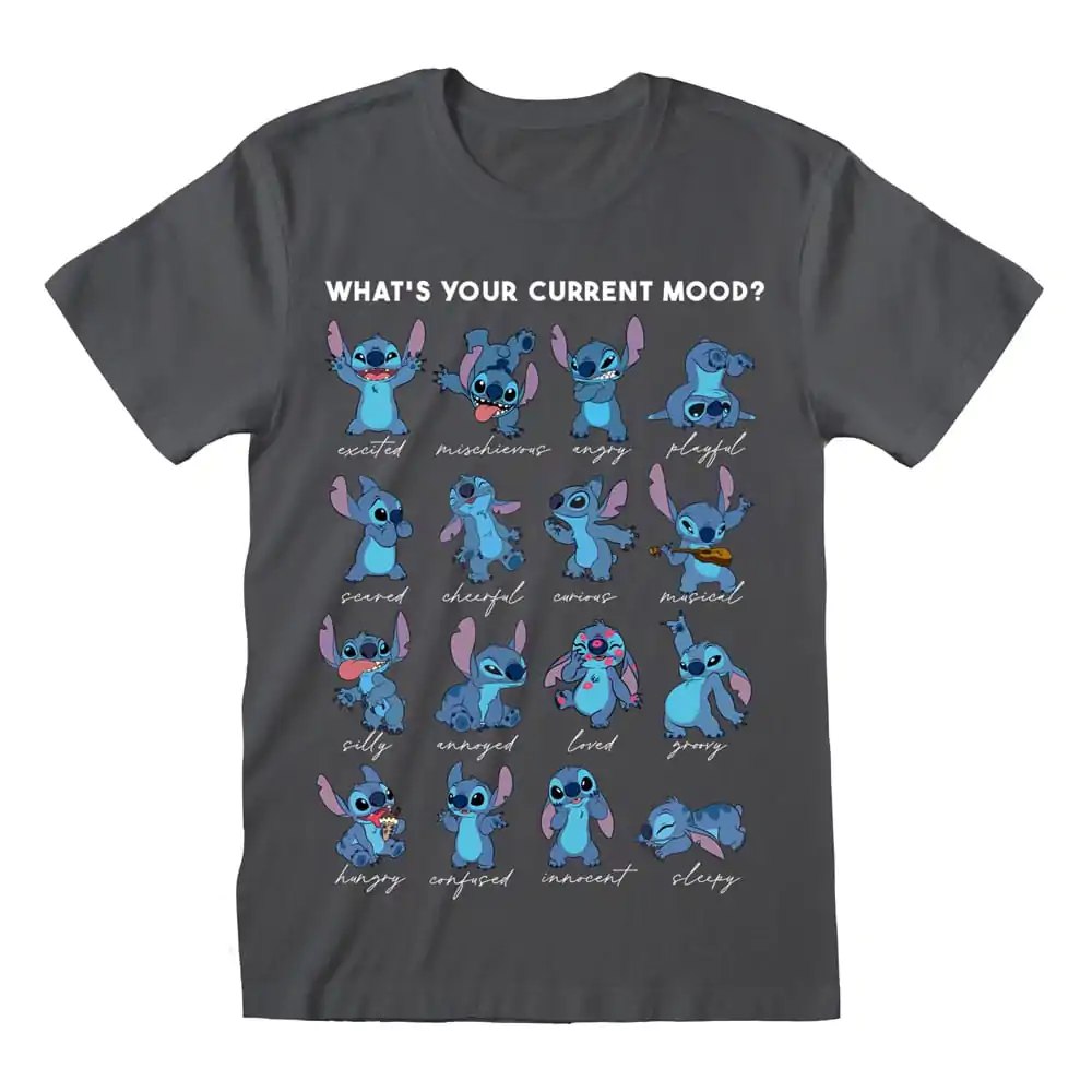 Lilo & Stitch T-Shirt Stitch Emotions Charcoal Tričko fotografii produktu