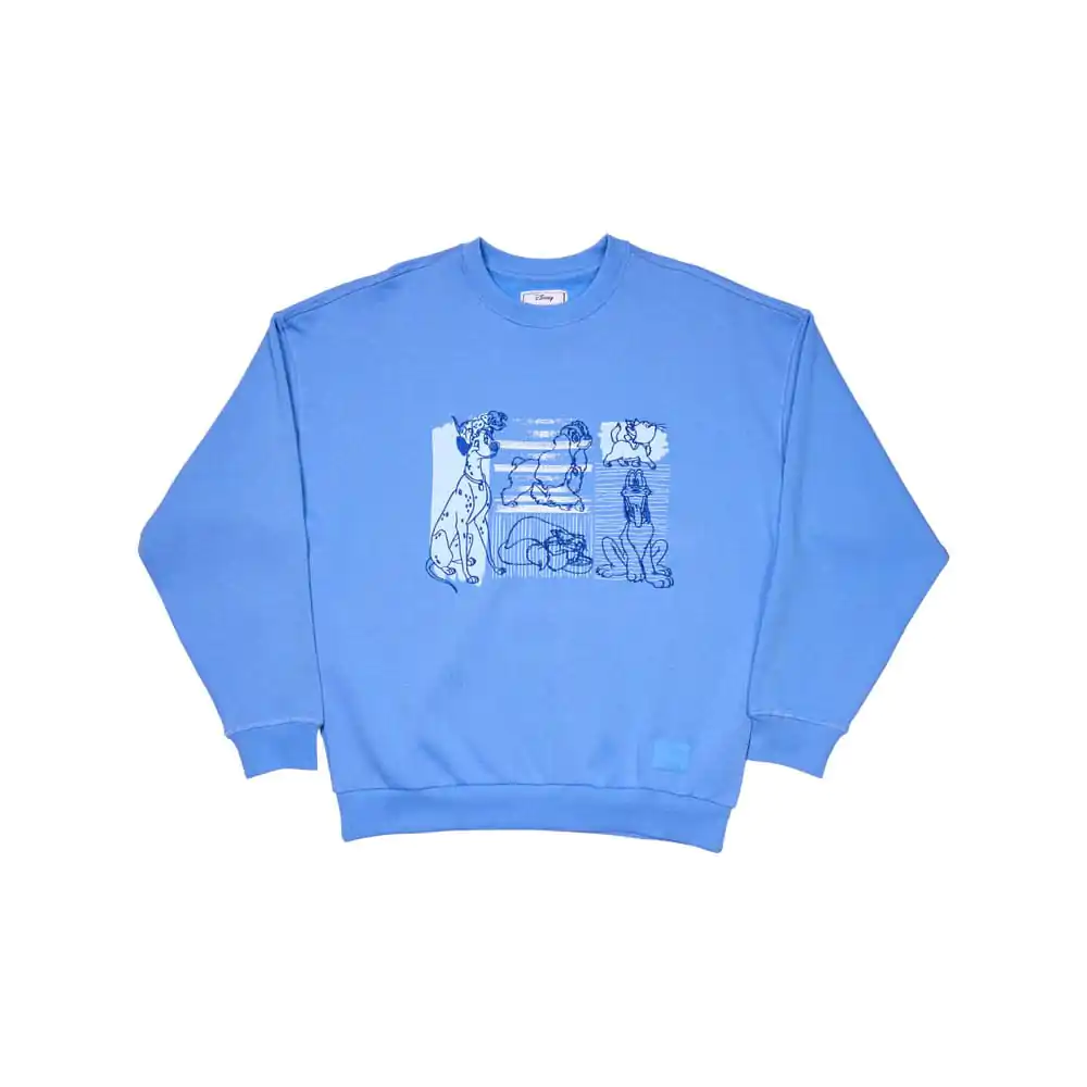 Disney Unisex Oversized Crewneck Sweatshirt Dogs & Cats mikina fotografii produktu