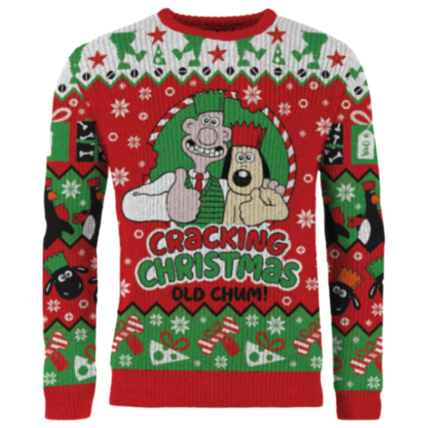 Wallace & Gromit vánoční svetr Cracking Christmas Old Chum! fotografii produktu