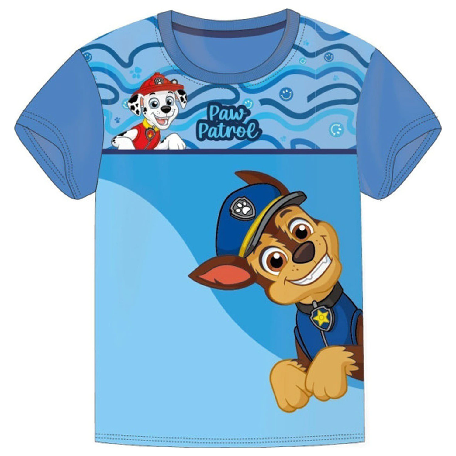 Paw Patrol Smile Blue dětské tričko s krátkým rukávem, top fotografii produktu