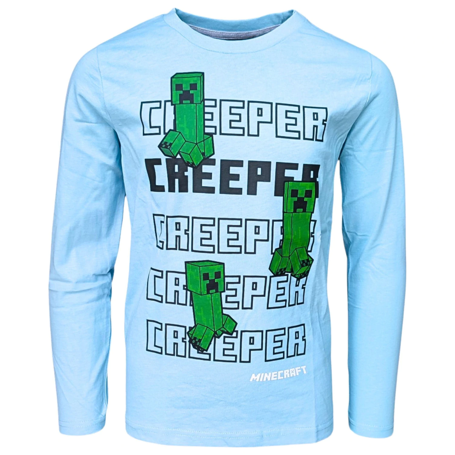 Minecraft Creeper Dětské Tričko s dlouhým rukávem Top fotografii produktu