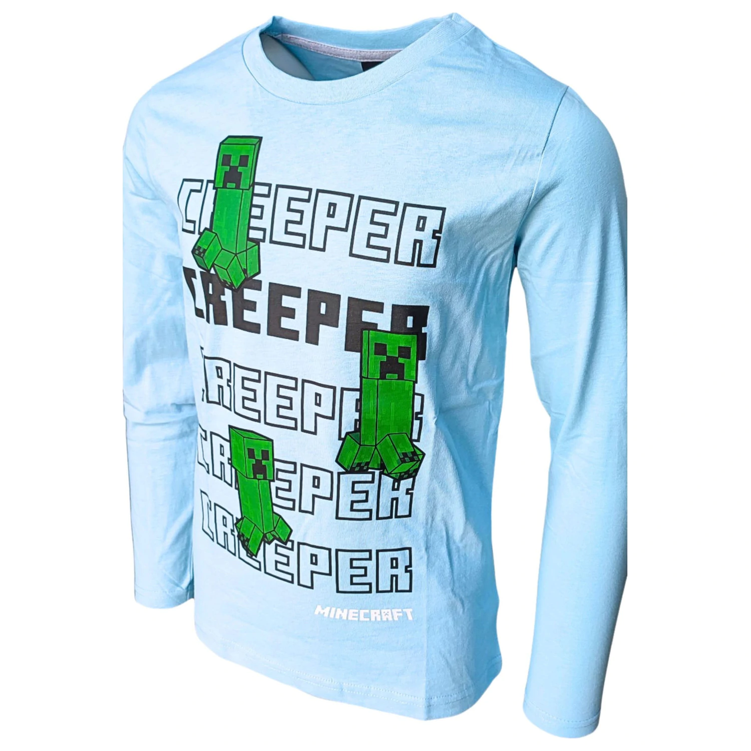 Minecraft Creeper Dětské Tričko s dlouhým rukávem Top fotografii produktu