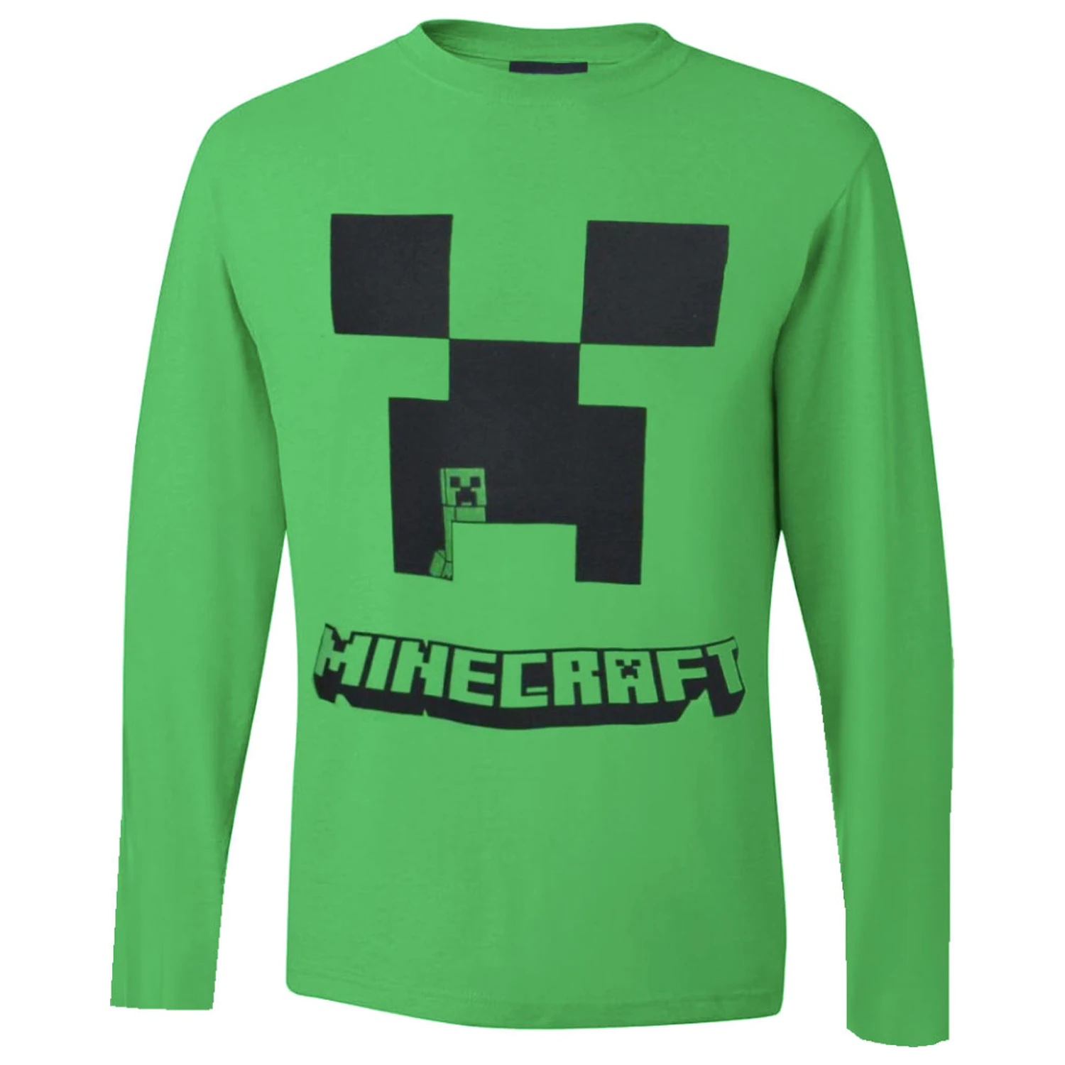 Minecraft Creeper Zelené Dětské tričko s dlouhým rukávem, Top fotografii produktu