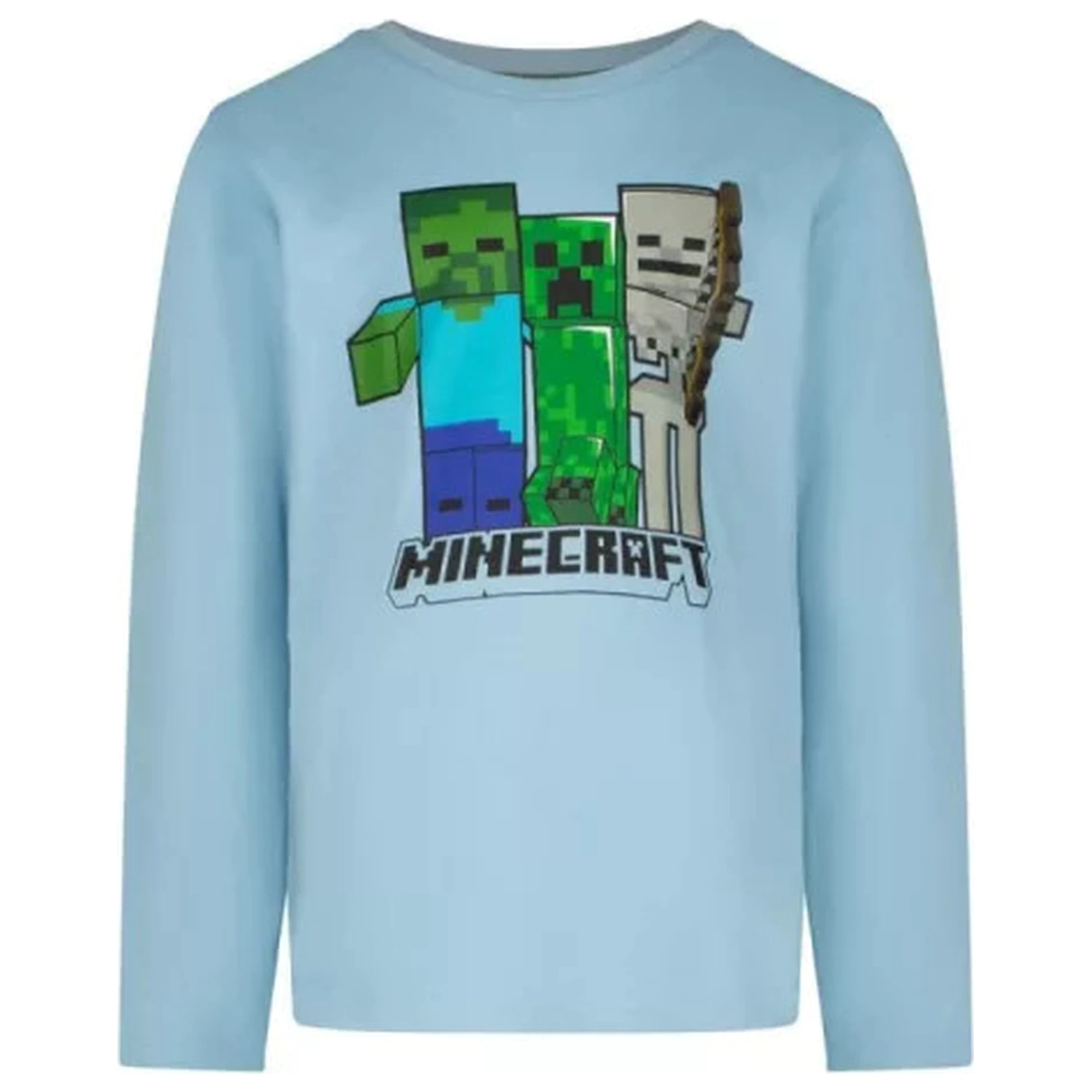 Minecraft Trio modré dětské tričko s dlouhým rukávem, top fotografii produktu