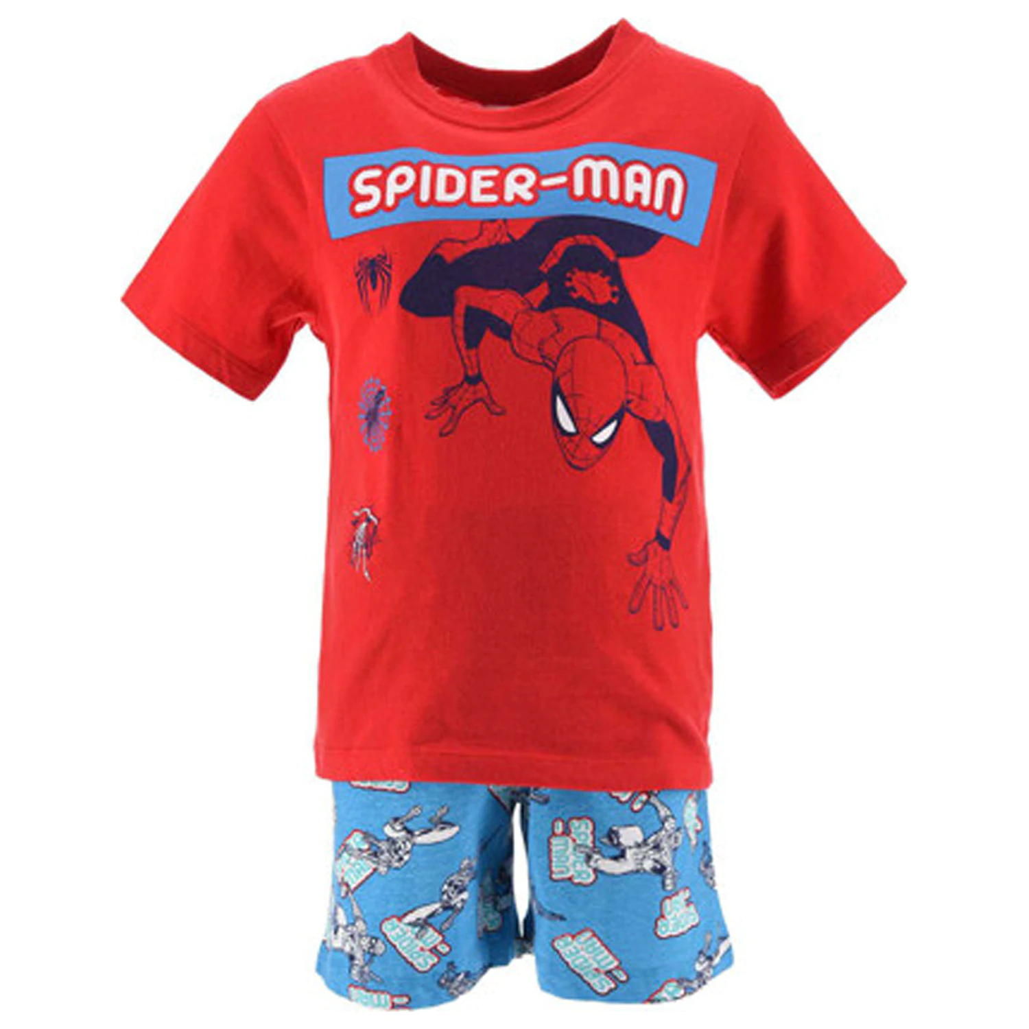 Spider-Man Climb Red dětské krátké pyžamo fotografii produktu