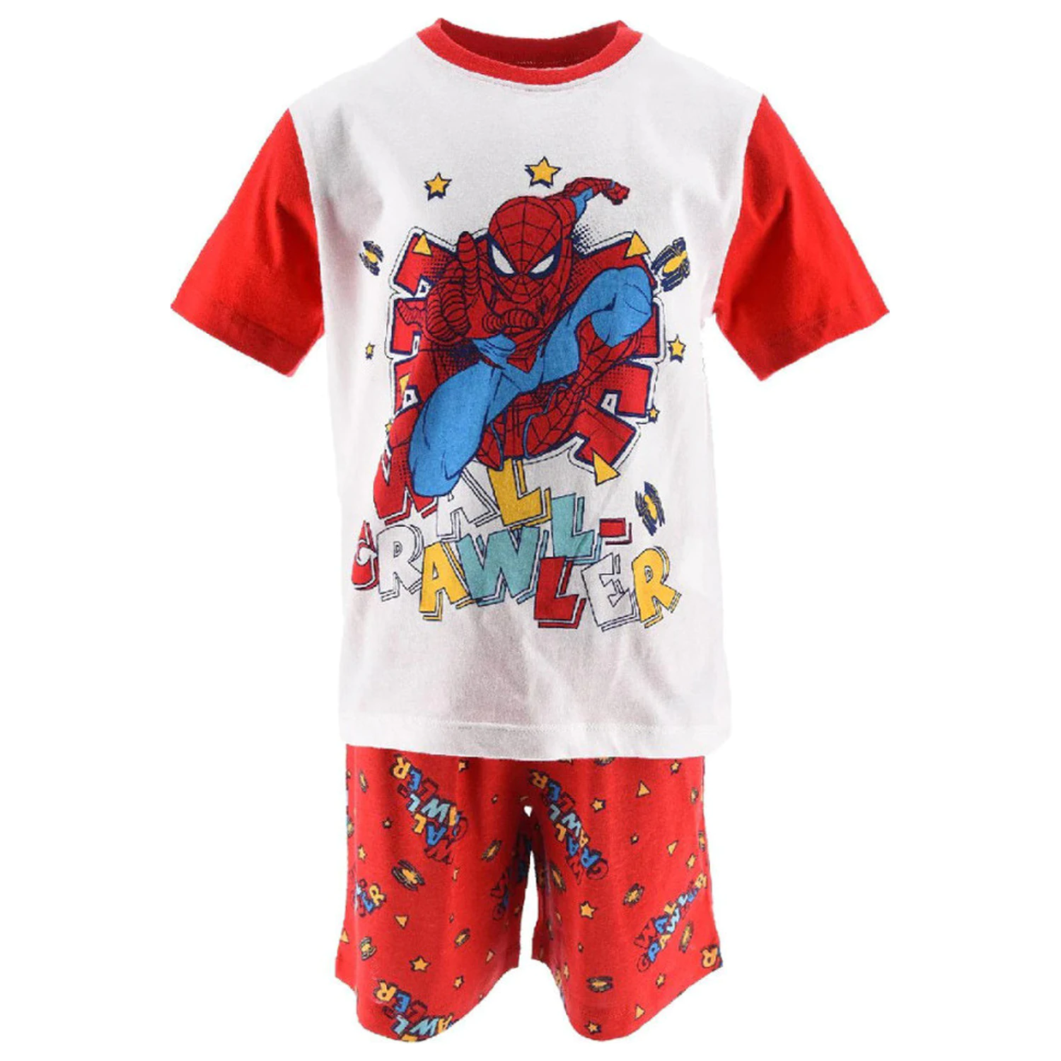 Spider-Man Wall Crawler Red dětské krátké pyžamo fotografii produktu