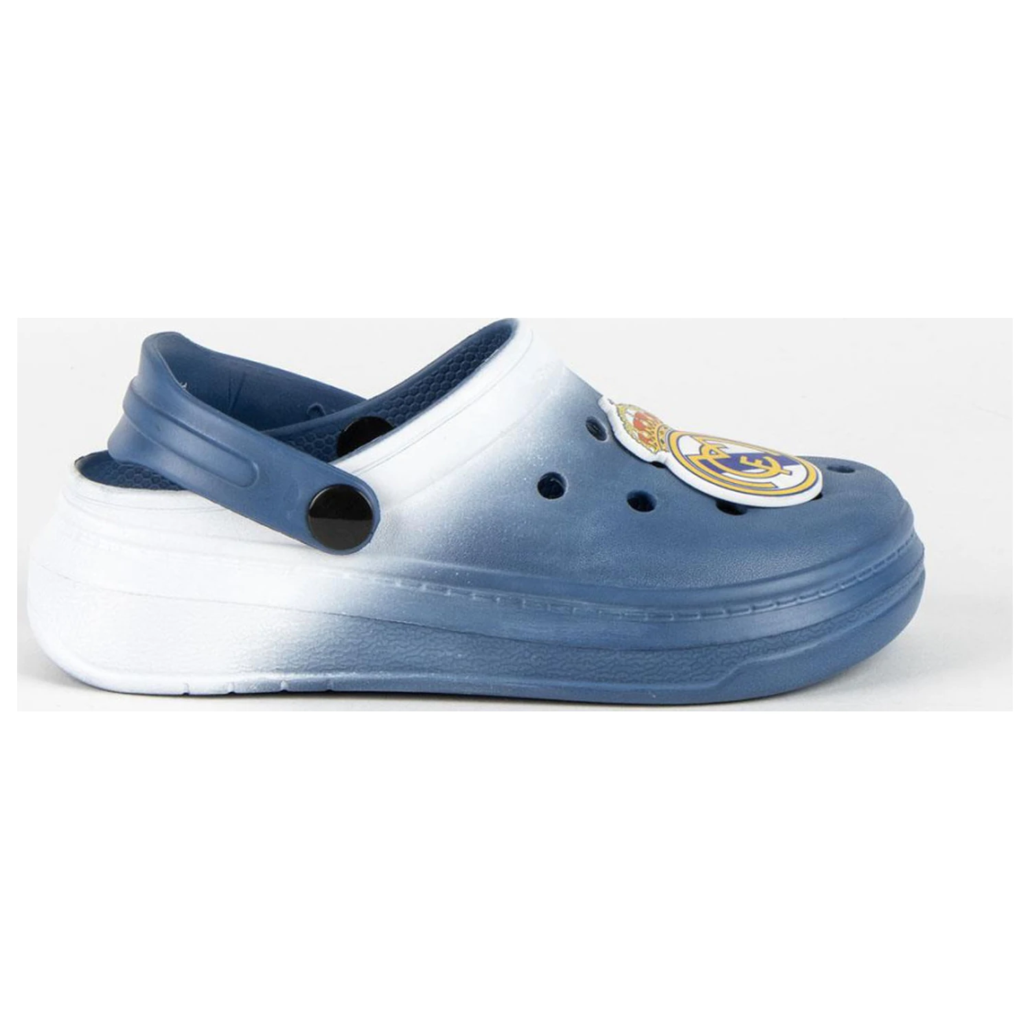 Real Madrid znak modré dětské pantofle, dřeváky fotografii produktu