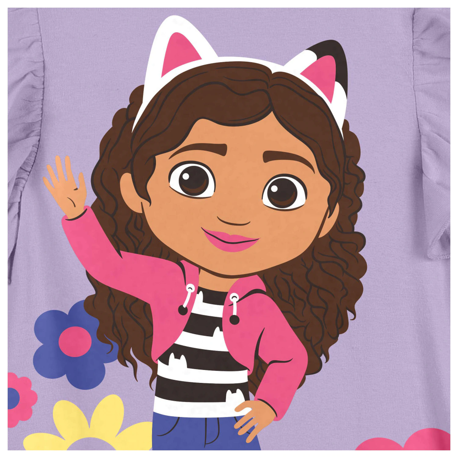 Gabi's Dollhouse Flowers Purple Dětské krátkorukávové tričko, Top fotografii produktu