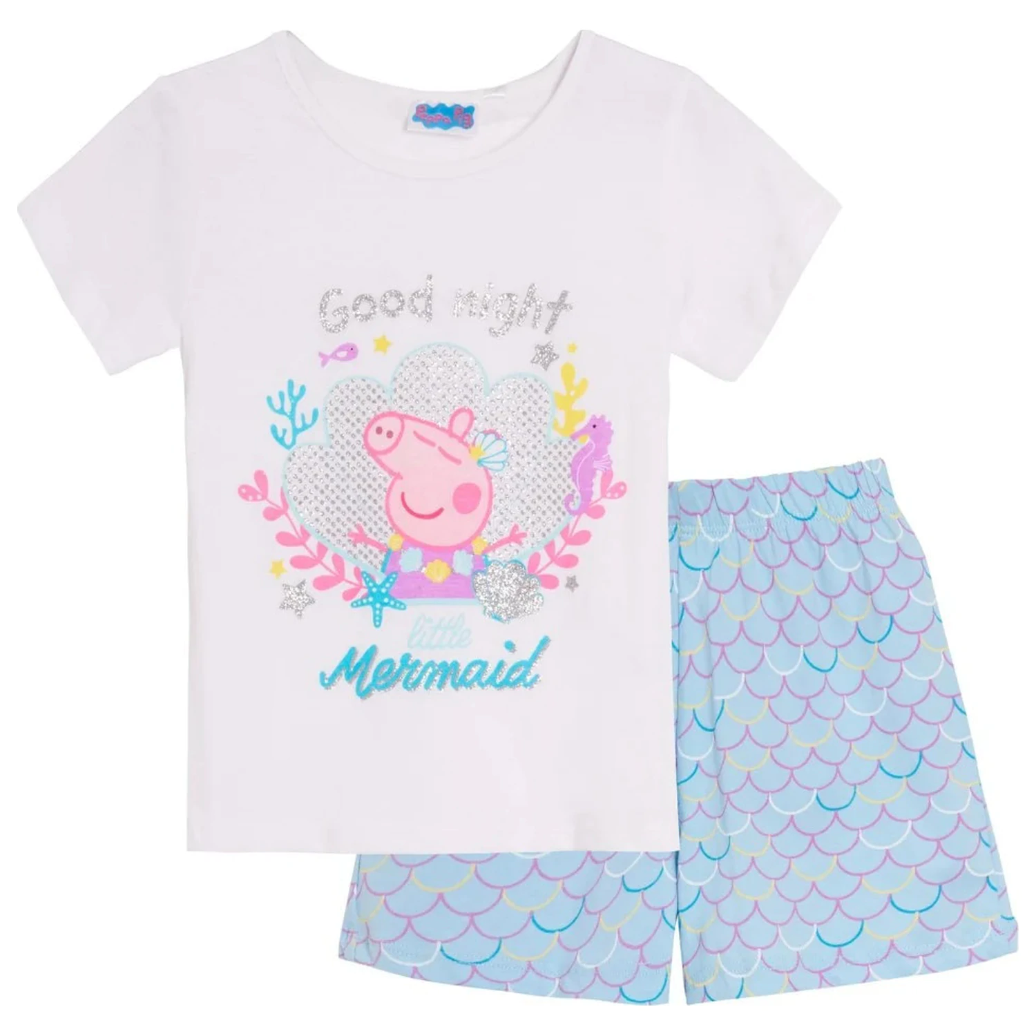Peppa Pig Good Night Mermaid Dětské krátké pyžamo fotografii produktu