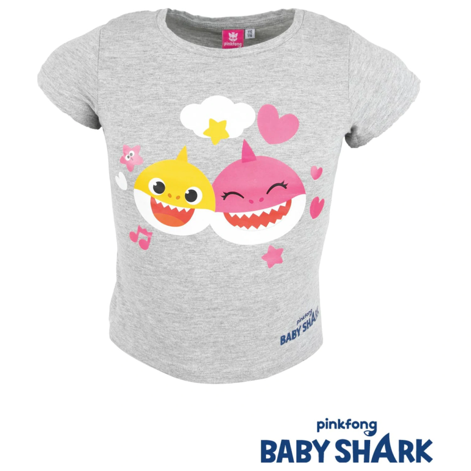 Baby Shark Fun Grey Dětské Tričko s krátkým rukávem, Top fotografii produktu