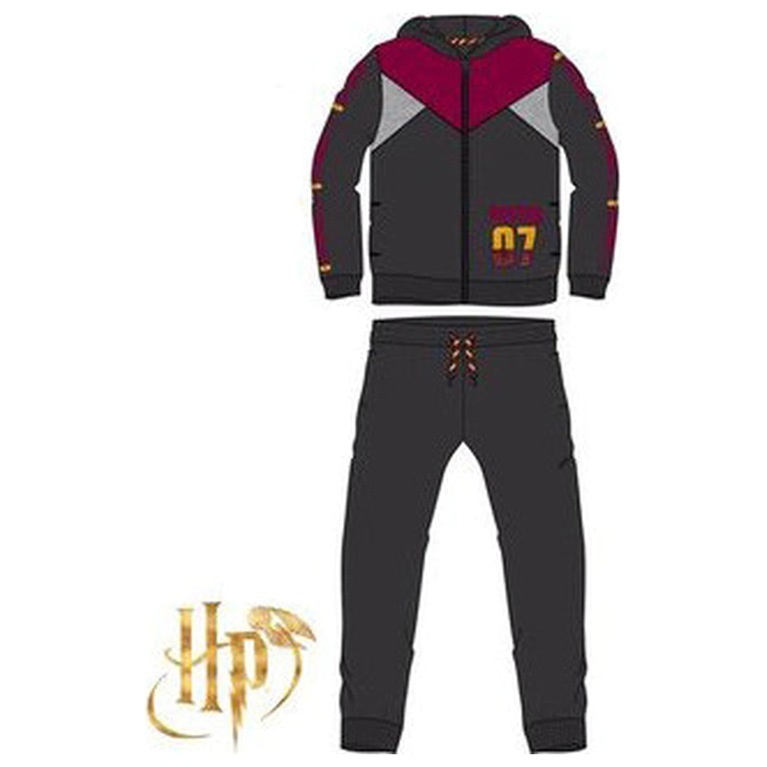 Harry Potter Quidditch Šedá dětská tepláková souprava, joggingová souprava fotografii produktu