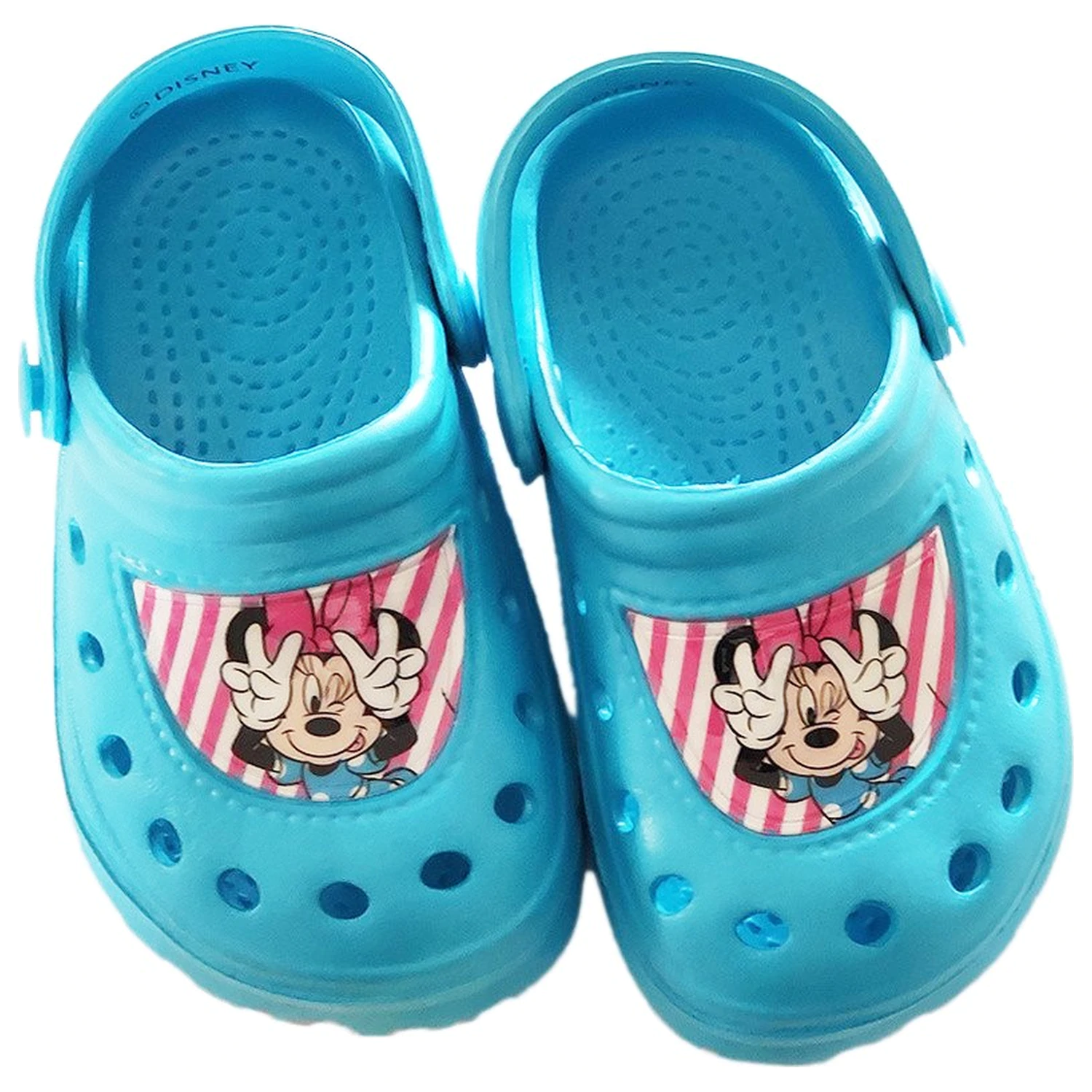 Disney Minnie Peek-a-Bow Blue dětské pantofle typu clog fotografii produktu