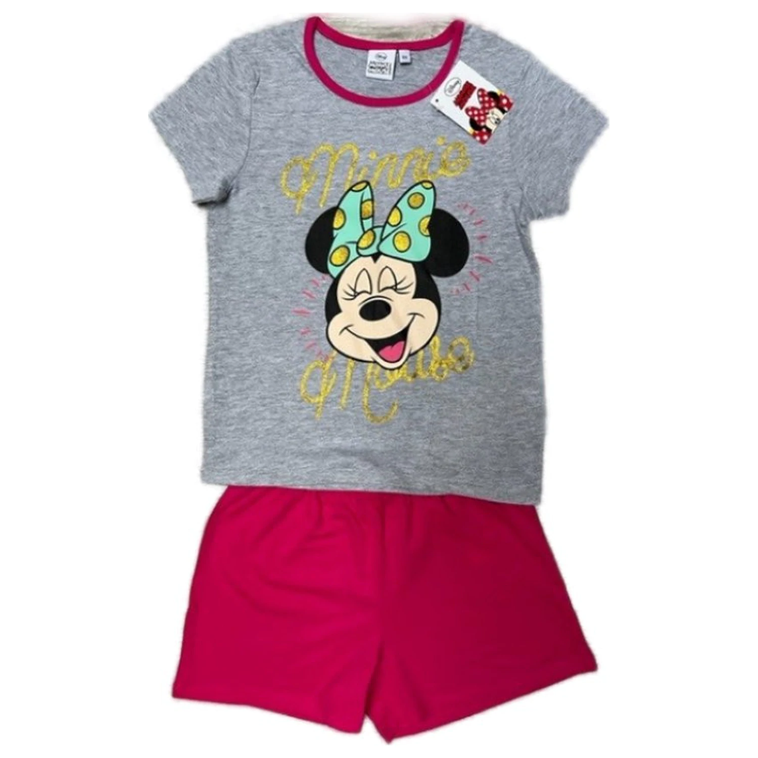 Disney Minnie Laugh Grey dětské krátké pyžamo fotografii produktu