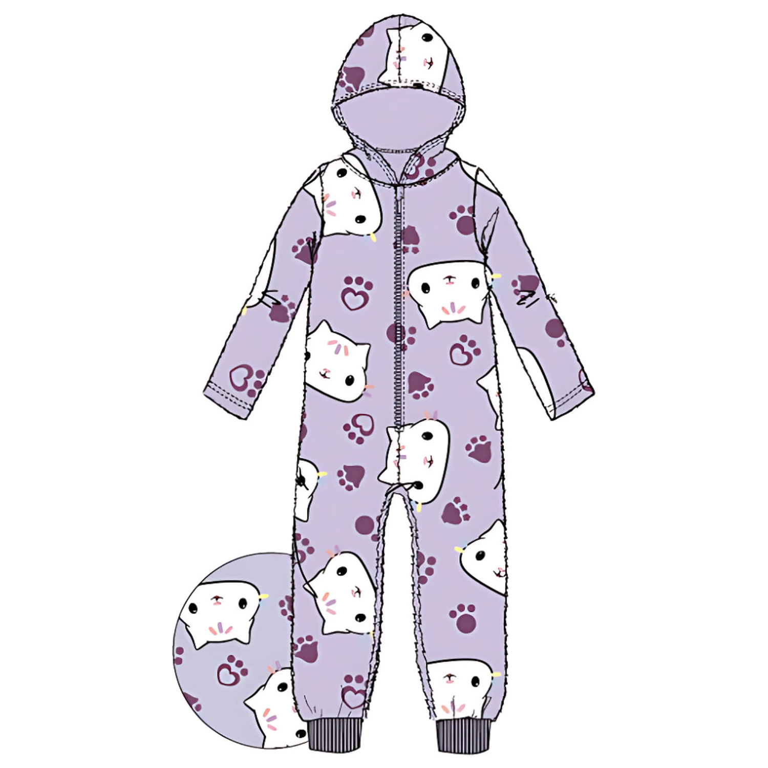 Gabi's Dollhouse Gabby Cat Dětské dlouhé pyžamo, overal fotografii produktu