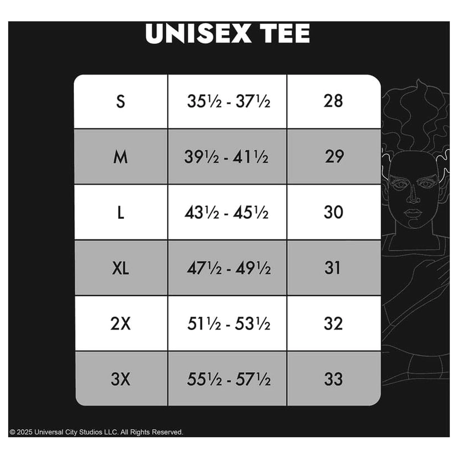 Universal Monsters by Loungefly Tričko Unisex Bride of Frankenstein fotografii produktu