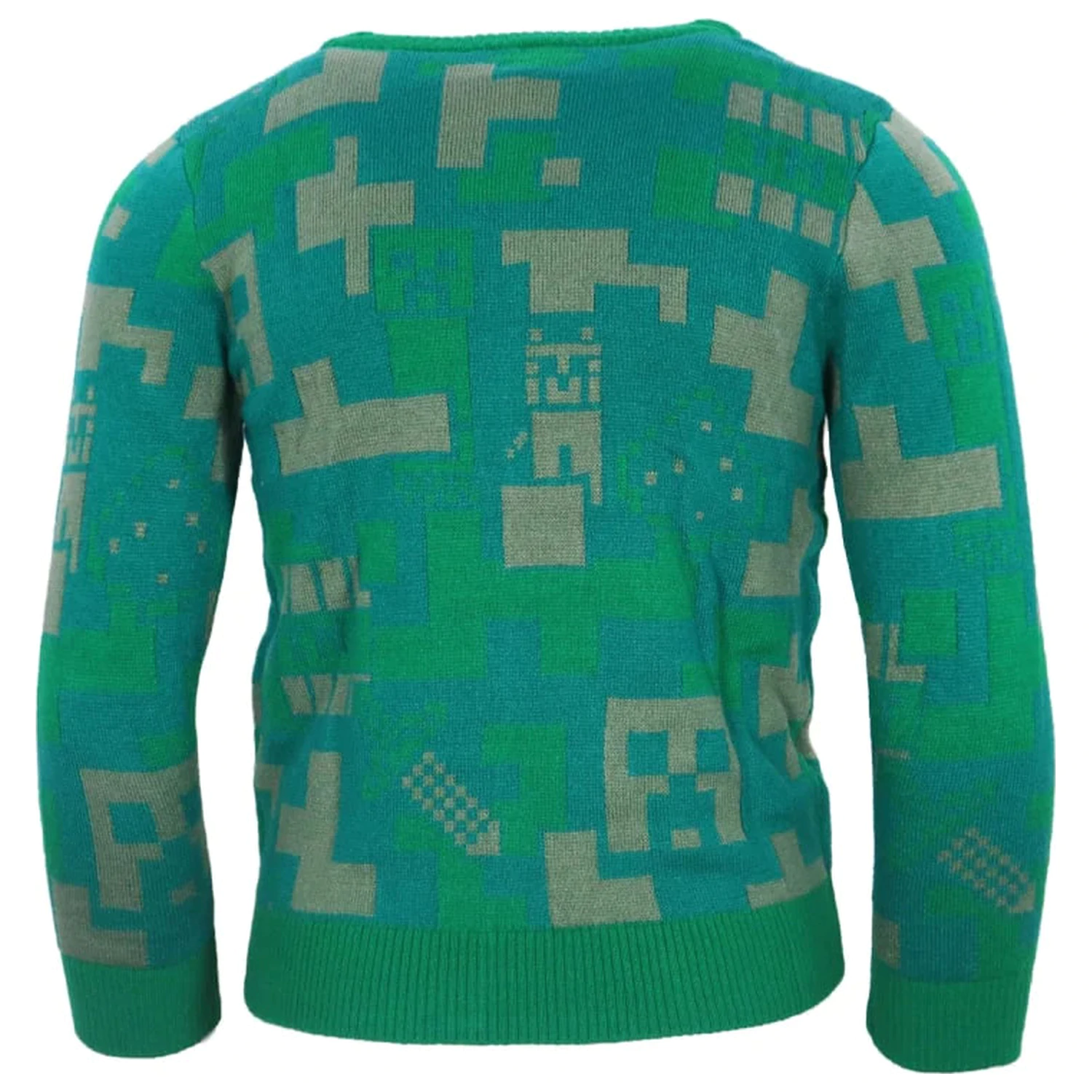 Minecraft zelený pletený svetr pro děti fotografii produktu