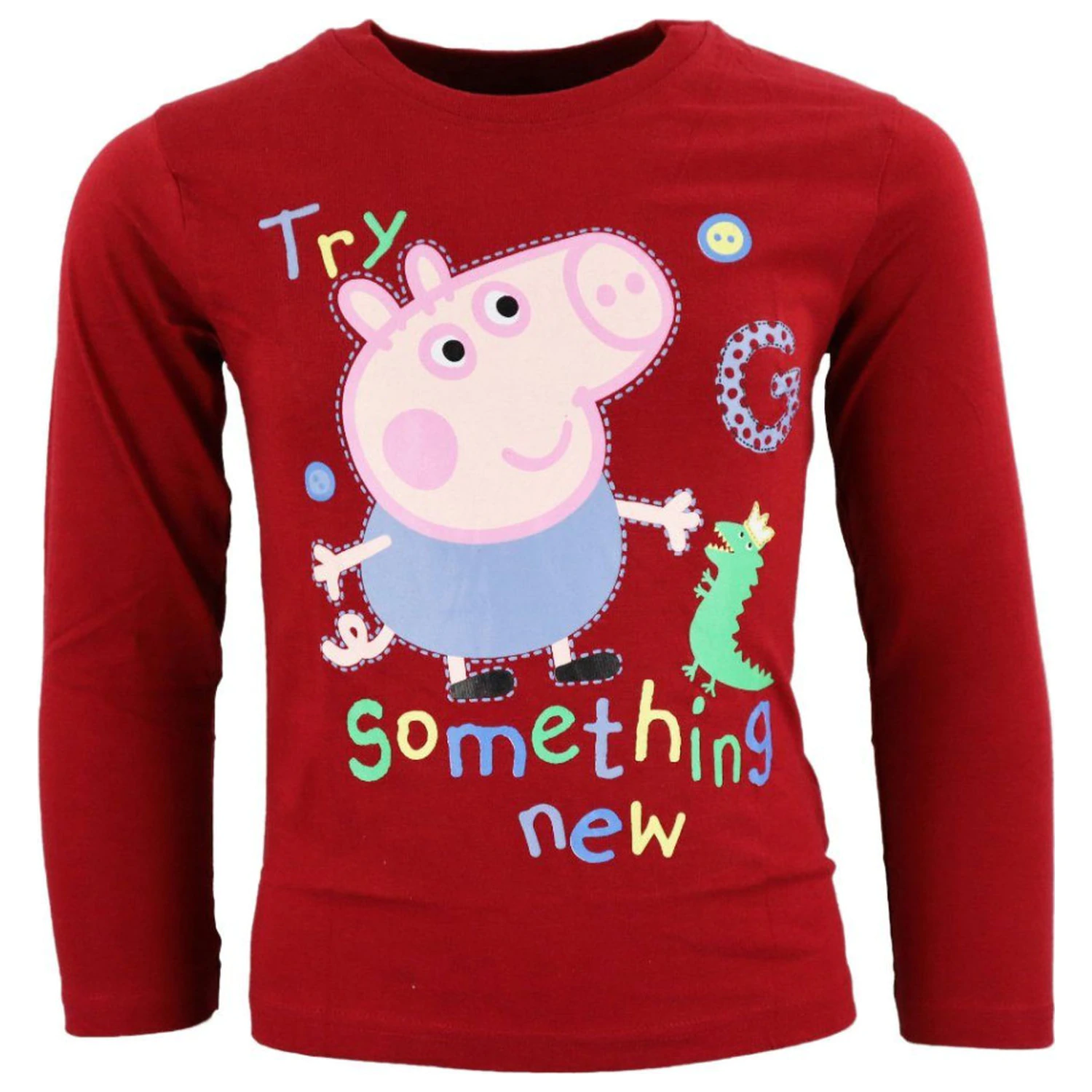 Peppa Pig Something New Red Dětské tričko s dlouhým rukávem Top fotografii produktu