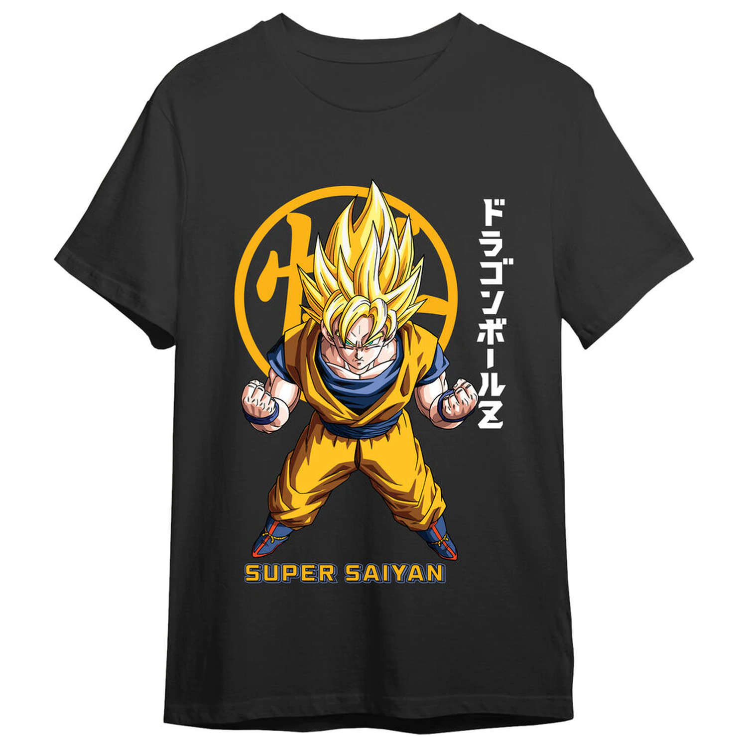 Dragon Ball Z Goku Super Saiyan Kanji dospělé tričko fotografii produktu