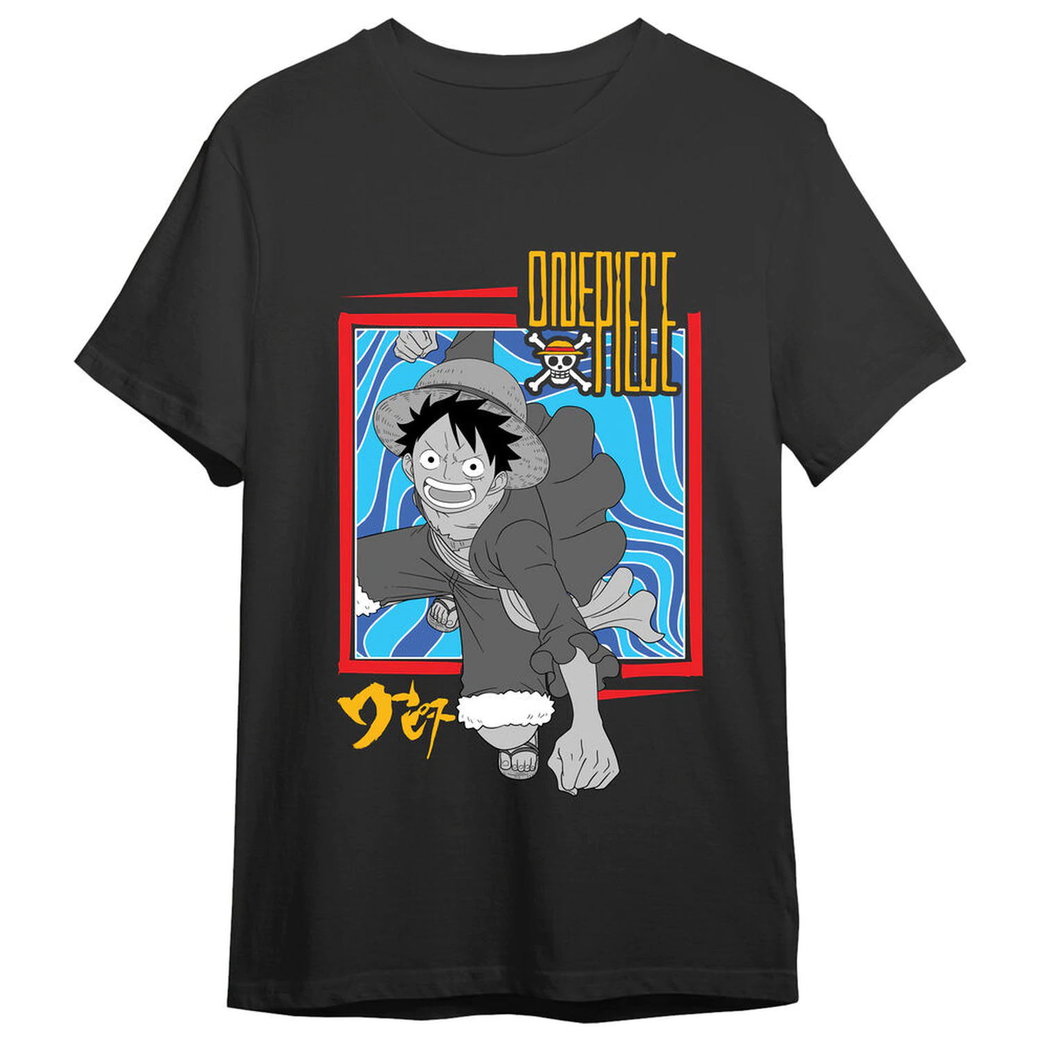 One Piece Monkey D. Luffy Attack dospělé tričko fotografii produktu