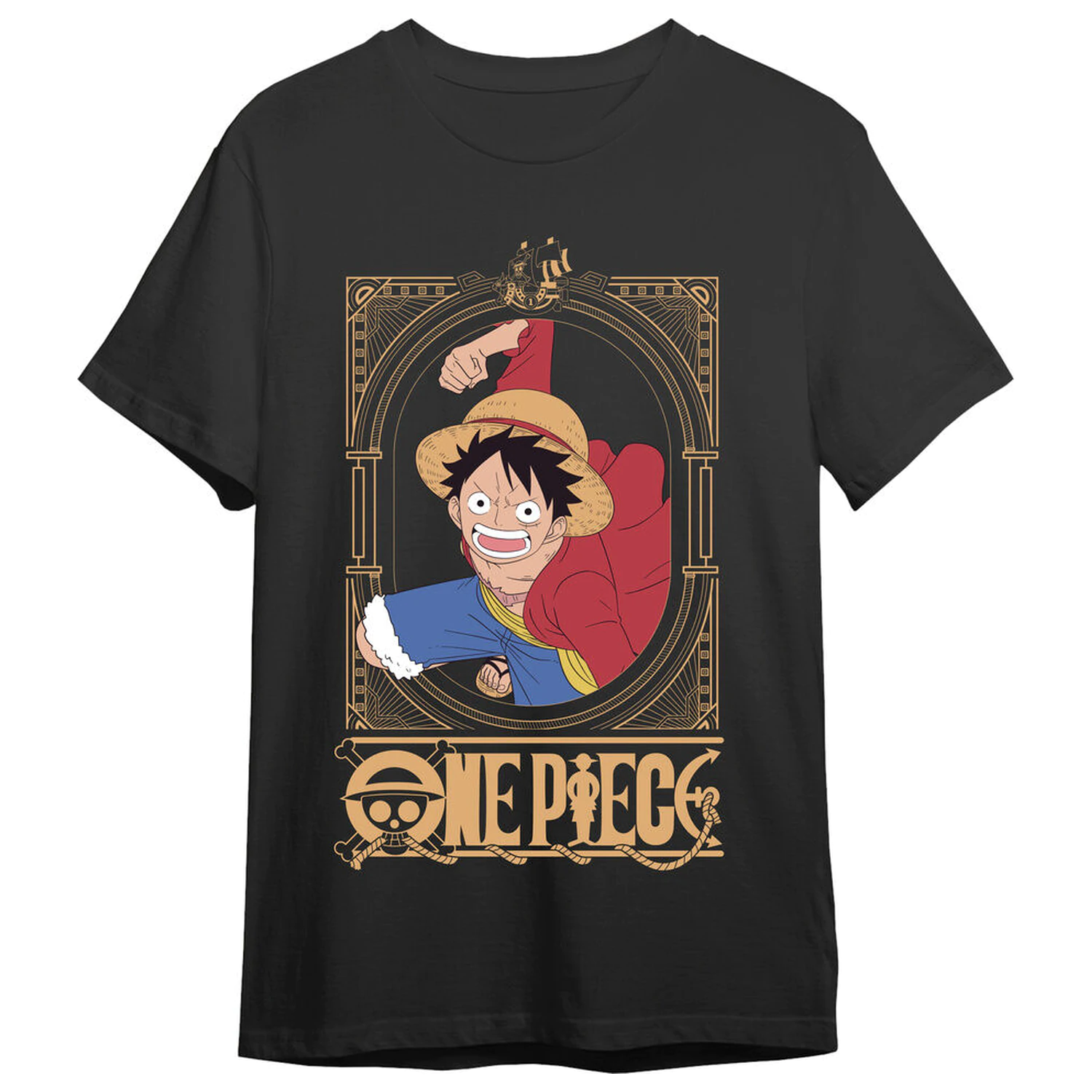 One Piece Monkey D. Luffy Attack dospělé tričko fotografii produktu
