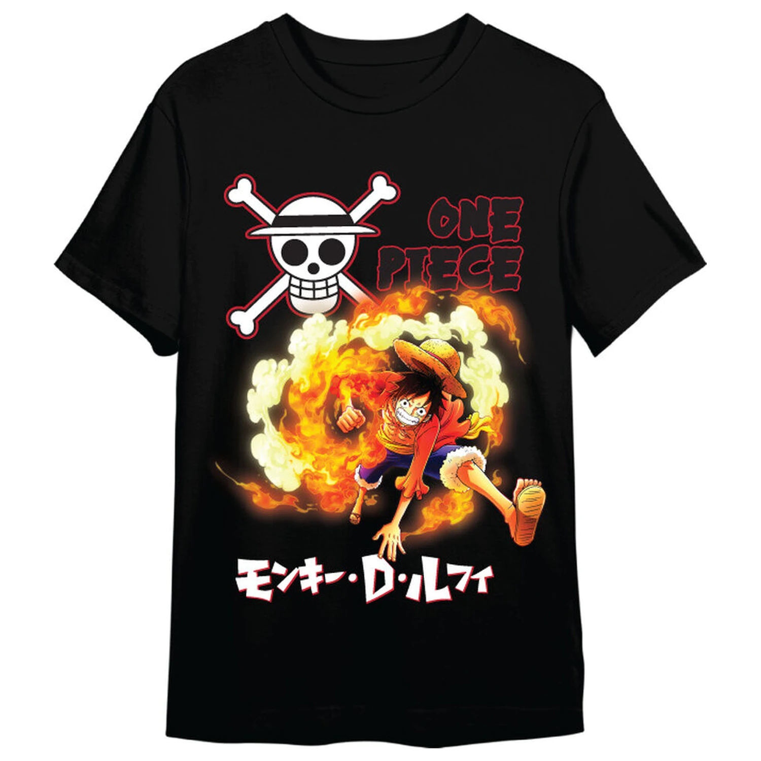 One Piece Monkey D. Luffy Attack dospělé tričko fotografii produktu