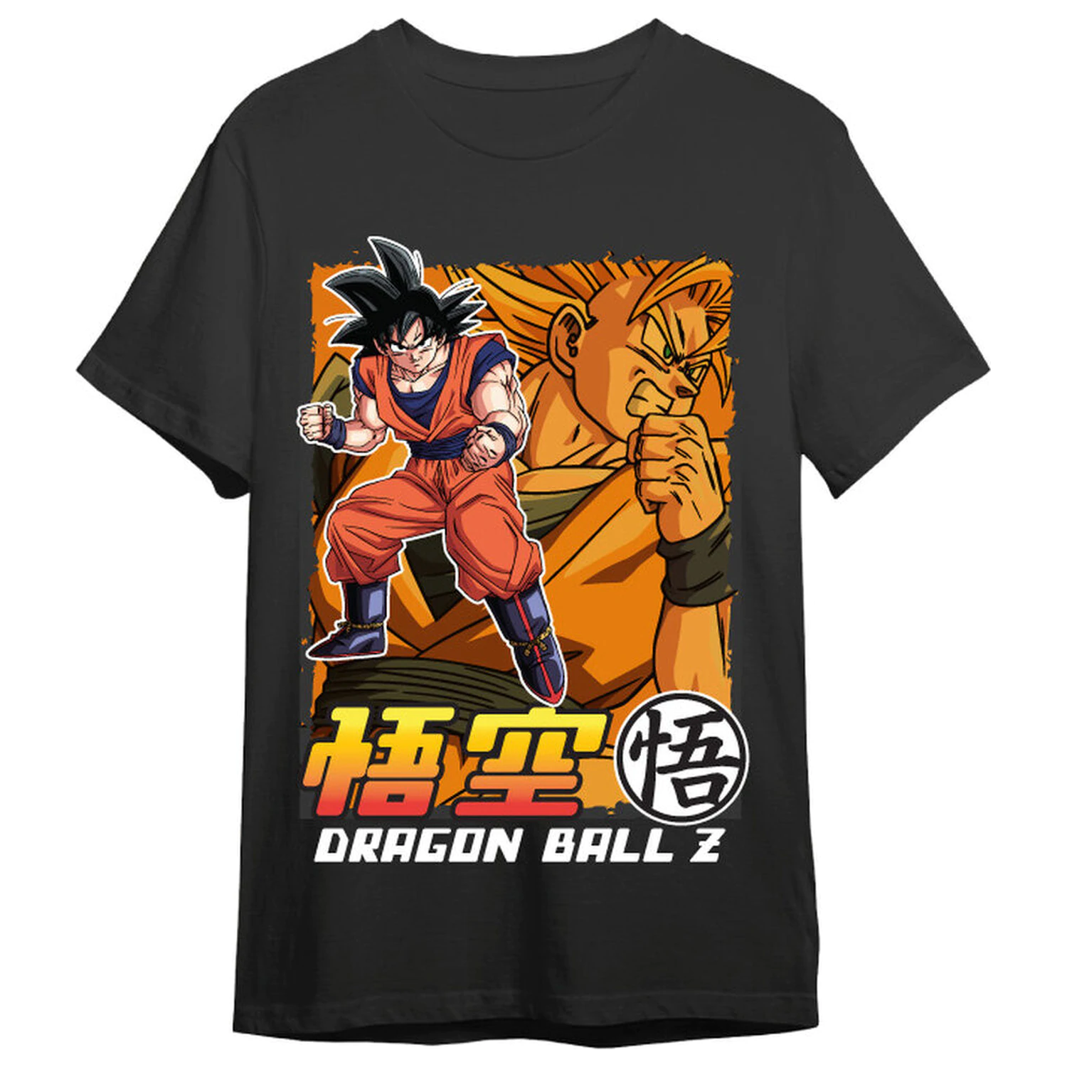 Dragon Ball Z Goku a Goku Super Saiyan dospělé tričko fotografii produktu