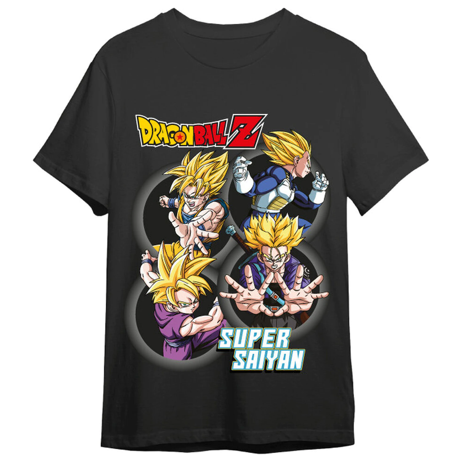 Dragon Ball Z Super Saiyans dospělé tričko fotografii produktu