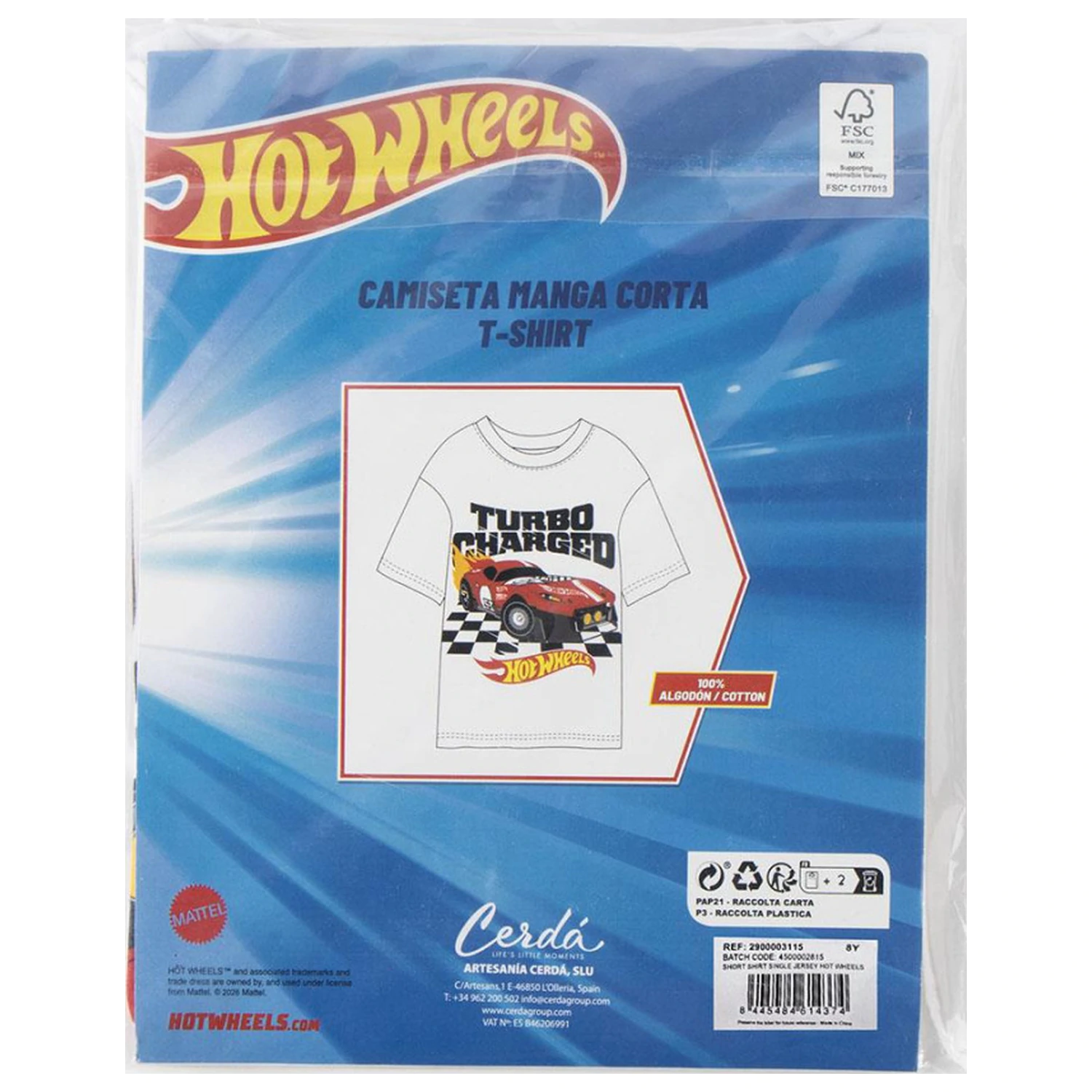 Hot Wheels Turbo Kids' Tričko s Krátkým Rukávem, Top fotografii produktu