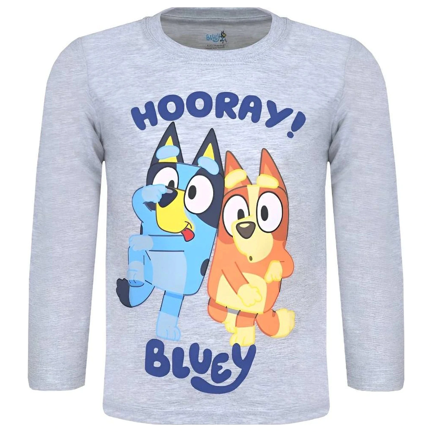 Bluey Hooray! Šedé tričko / top s dlouhým rukávem fotografii produktu