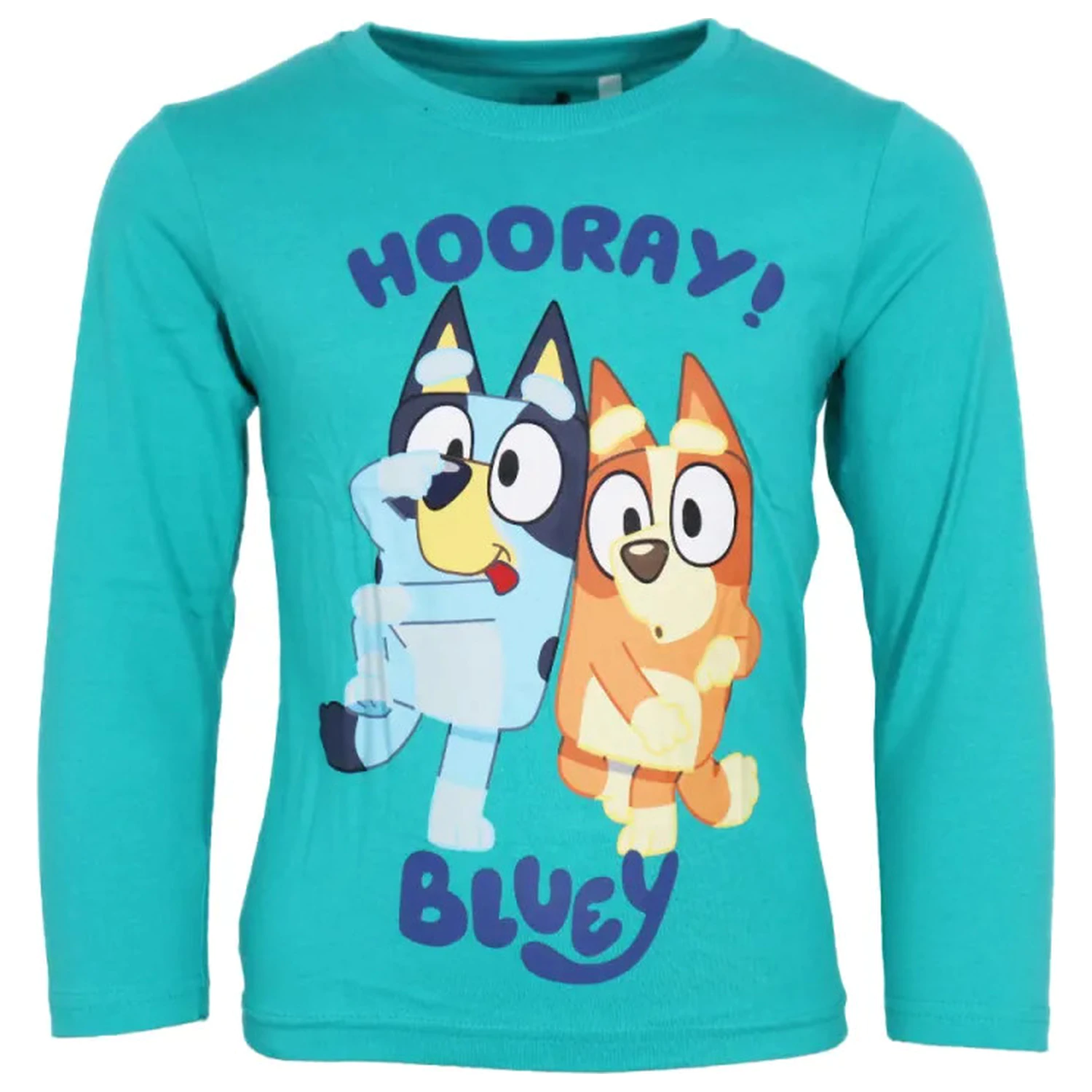 Bluey Hooray! Blue kids tričko s dlouhým rukávem, top fotografii produktu
