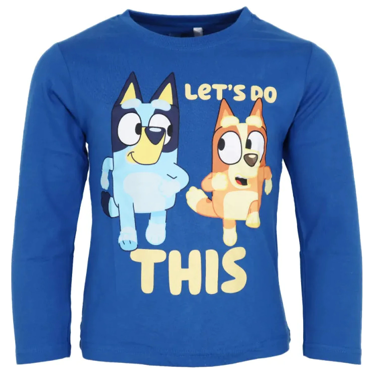 Bluey Let's Do Blue Dětské tričko s dlouhým rukávem, top fotografii produktu