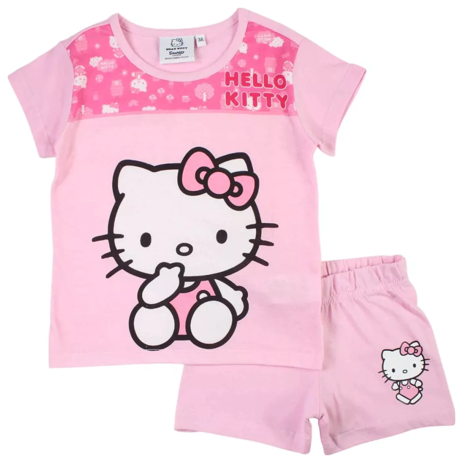 Hello Kitty Cutie Light Pink Kids Krátké Pyžamo fotografii produktu