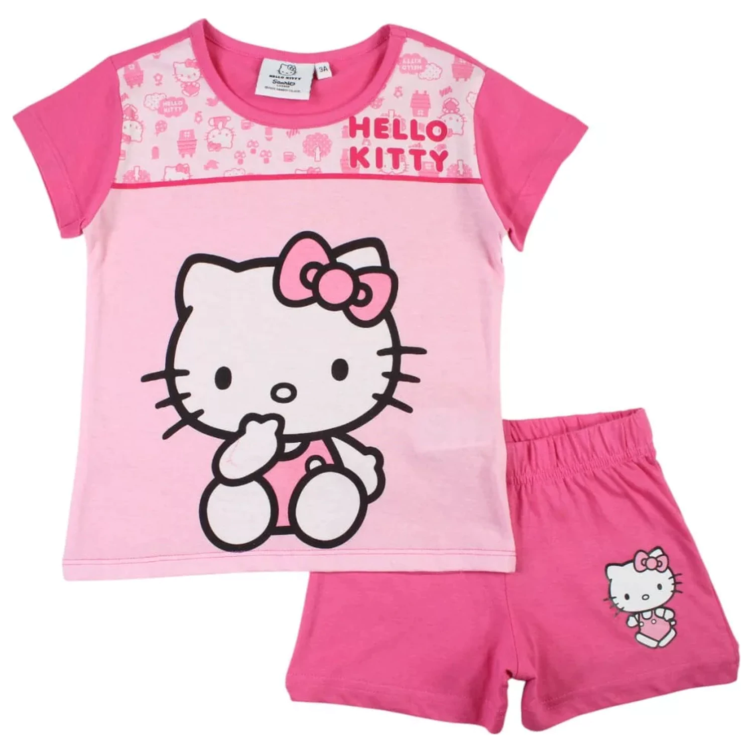 Hello Kitty Cutie Pink dětské krátké pyžamo fotografii produktu
