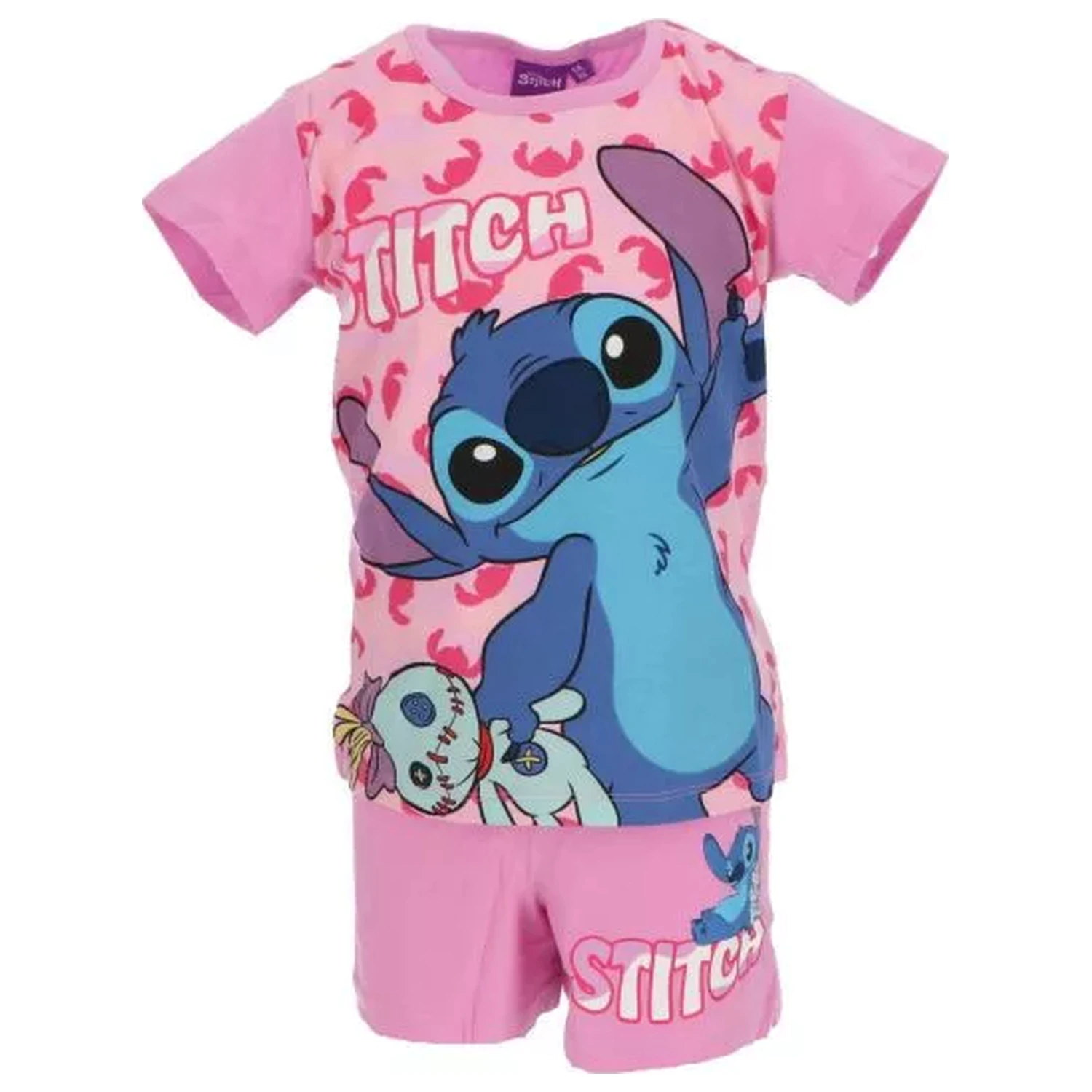 Stitch Scrump Pink Dětské Krátké Pyžamo fotografii produktu