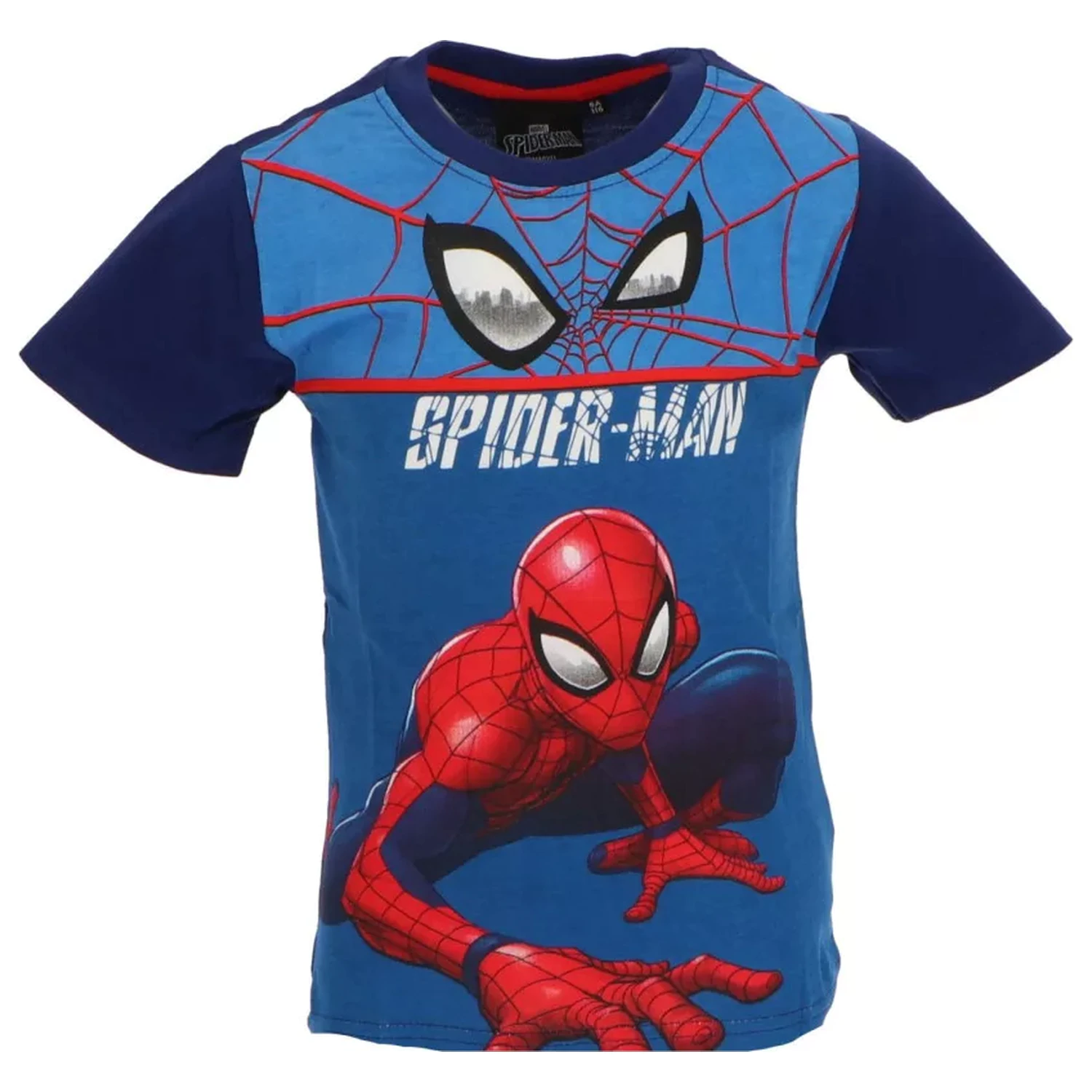 Spider-Man Wall Blue Kids tričko s krátkým rukávem top fotografii produktu