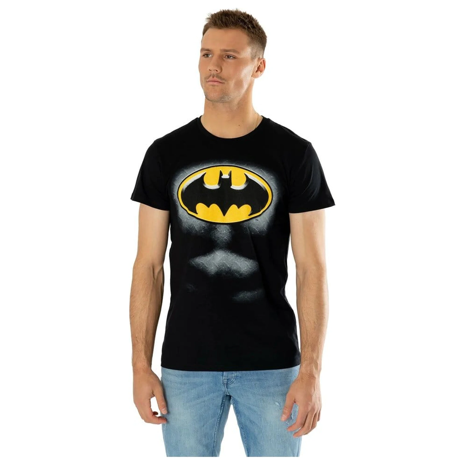 DC Comics tričko Batman Logo Ripped Bevel fotografii produktu