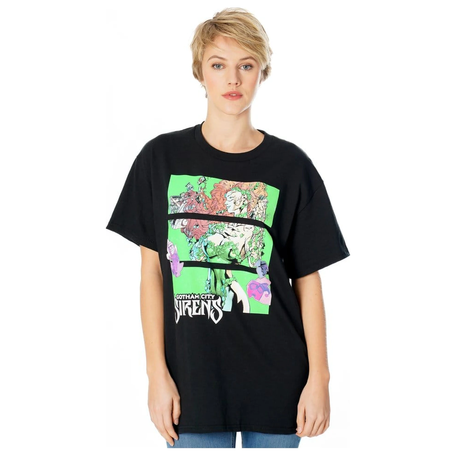 Gotham City Sirens tričko Poison Ivy Sirens Cash Black  fotografii produktu