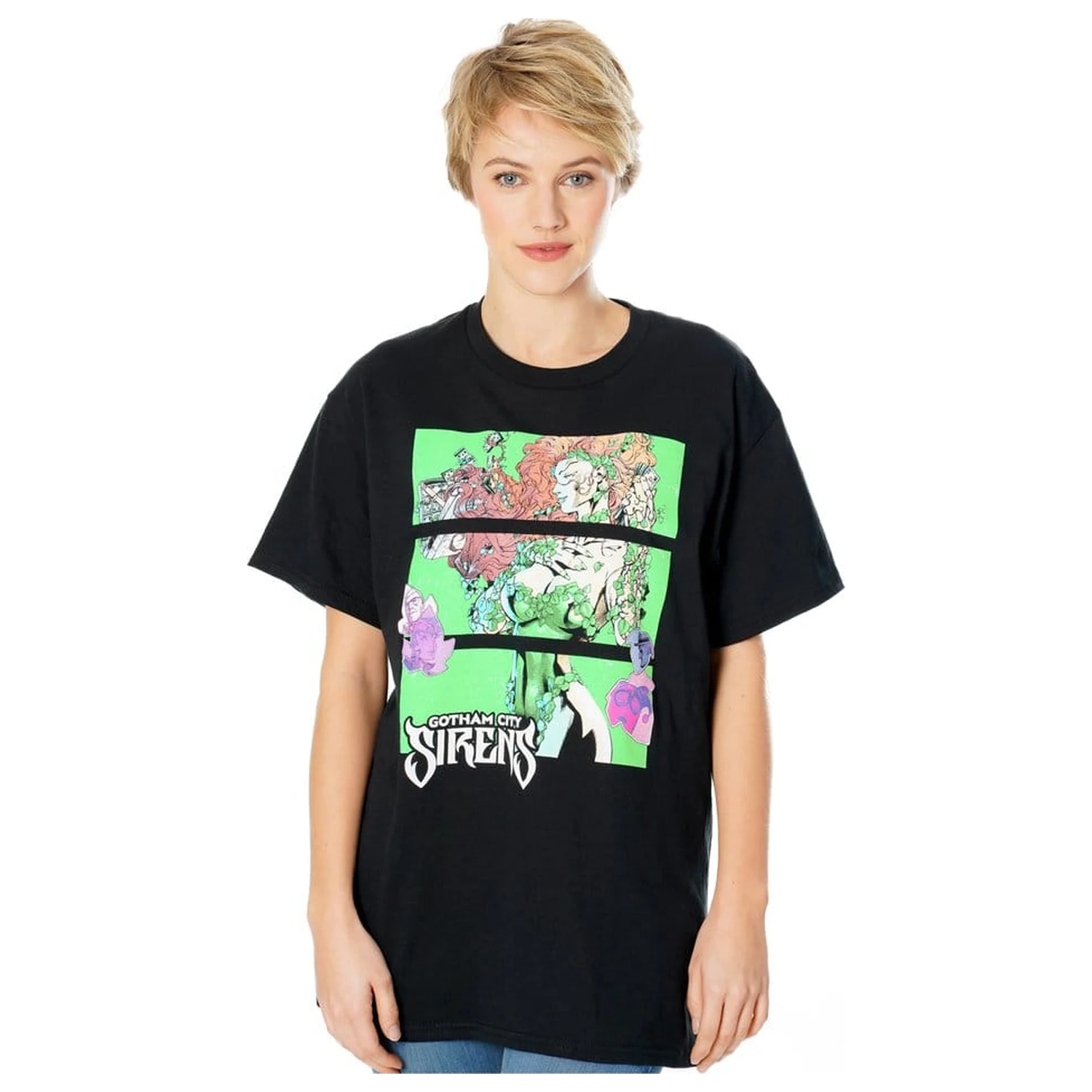 Gotham City Sirens tričko Poison Ivy Sirens Cash Black  fotografii produktu